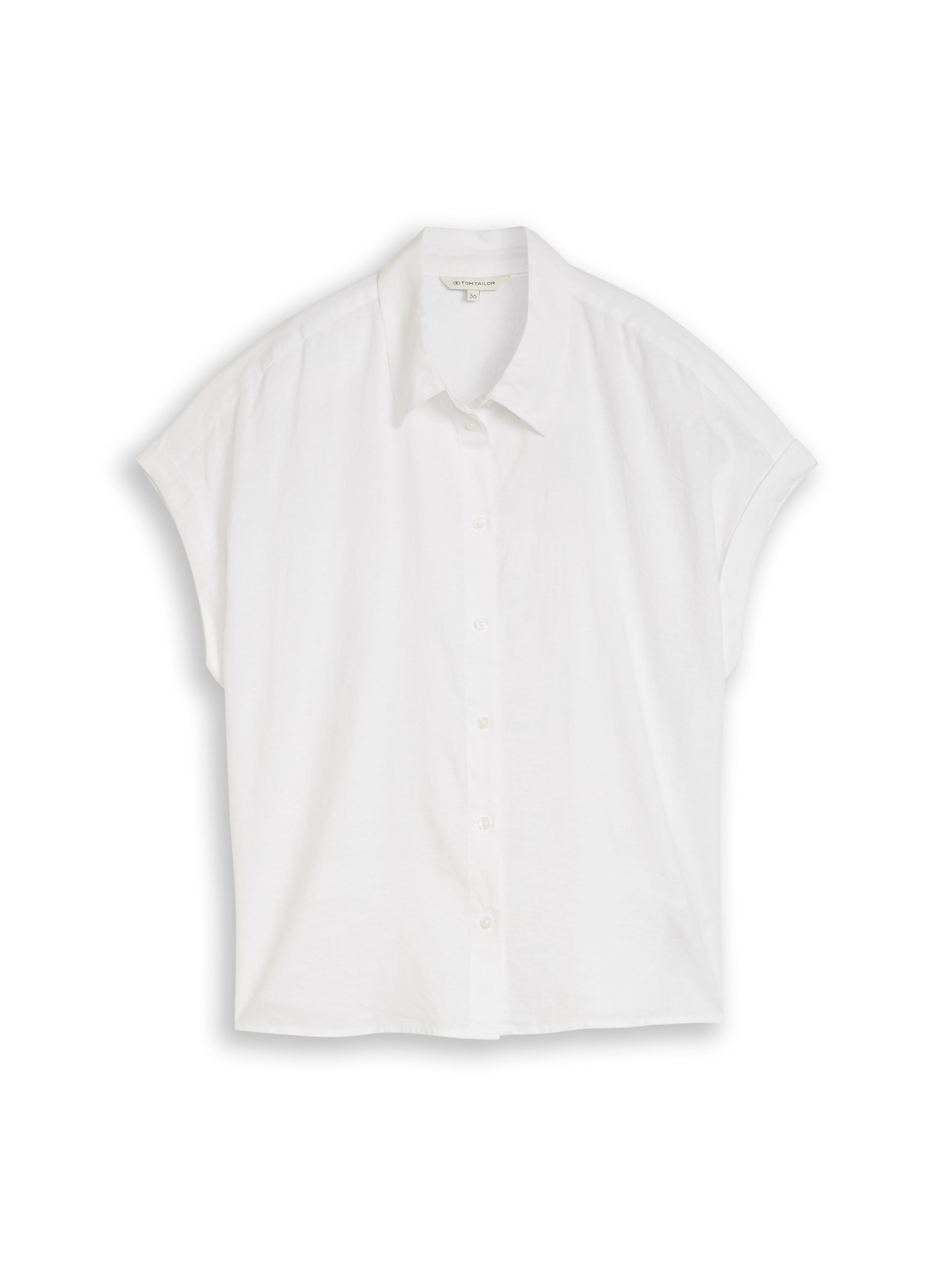 Loose Fit Bluse mit Leinenanteil