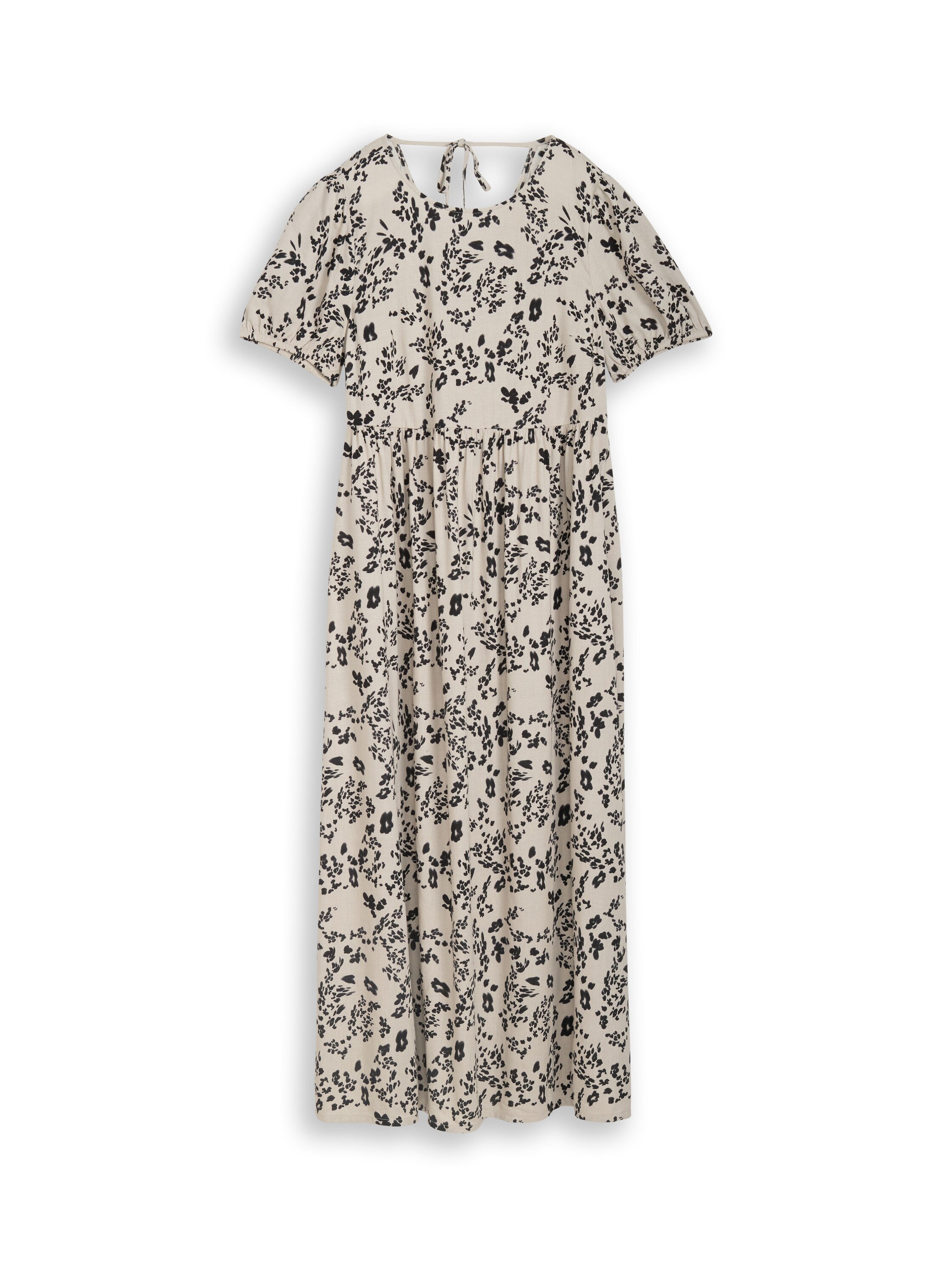 Midi-Kleid mit Leinenanteil