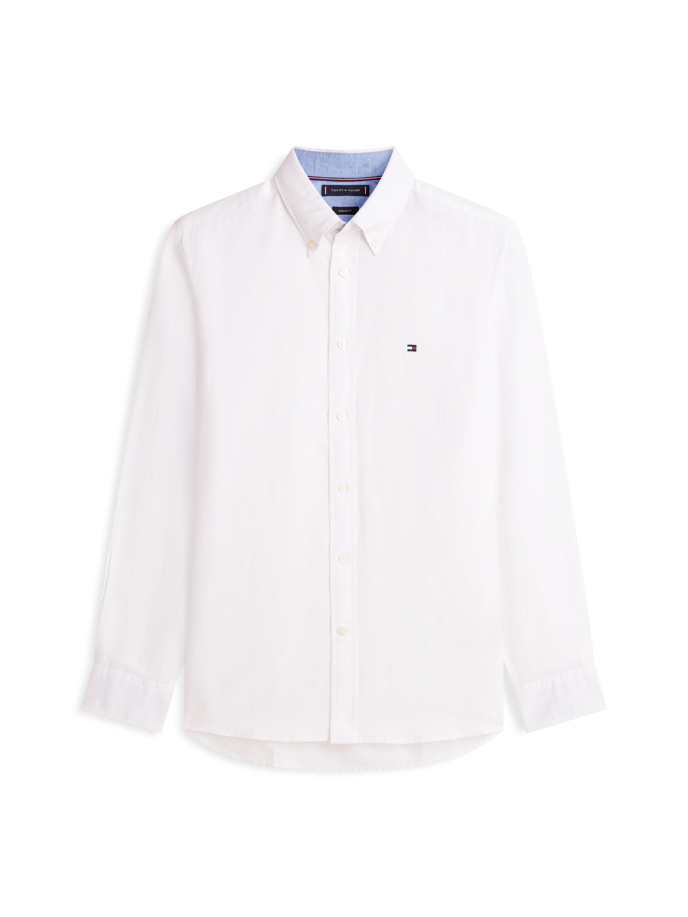 Regular Fit Linen Blend Button-Down Shirt