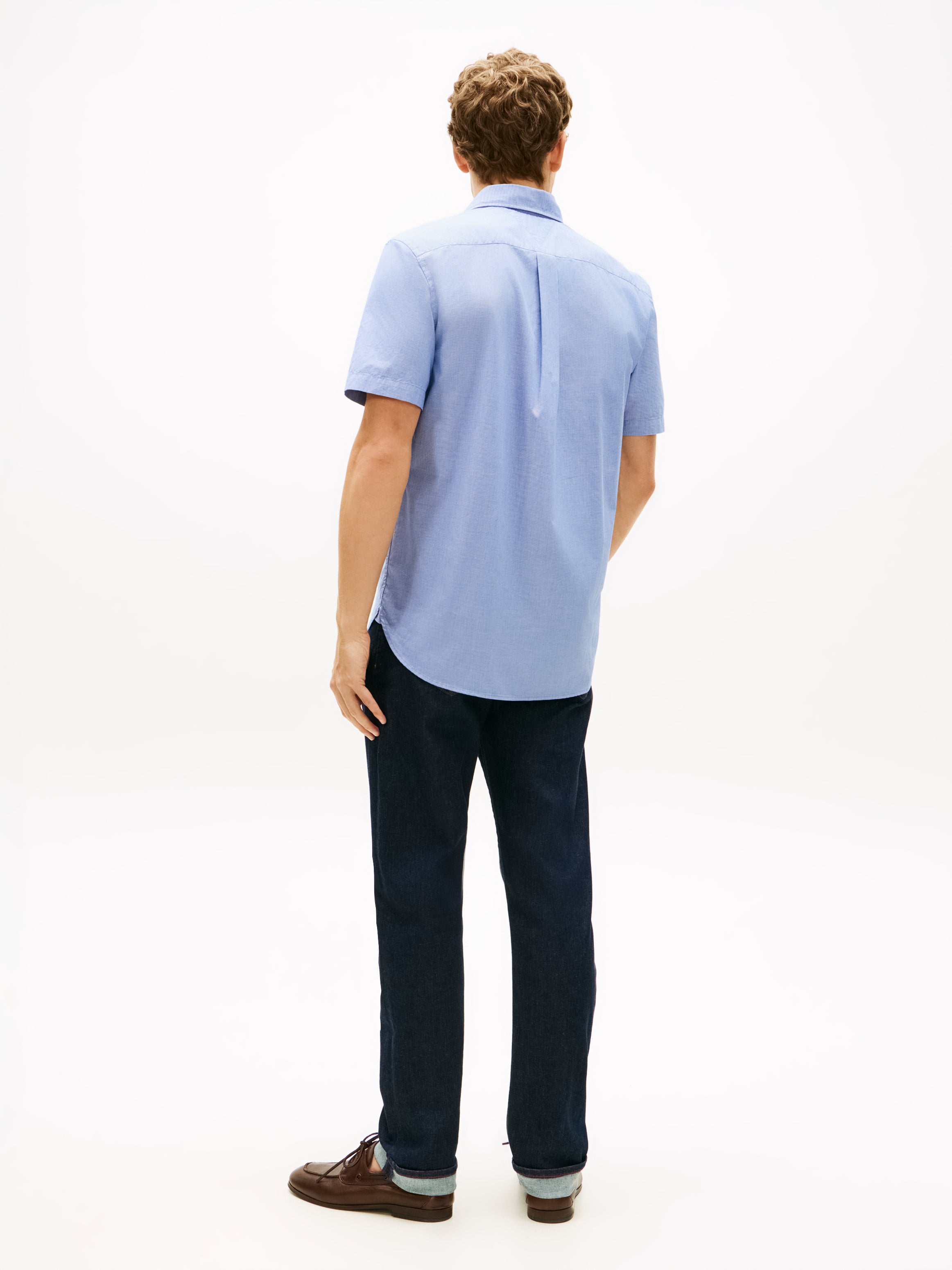 Regular Fit Houndstooth Short Sleeve Shirt