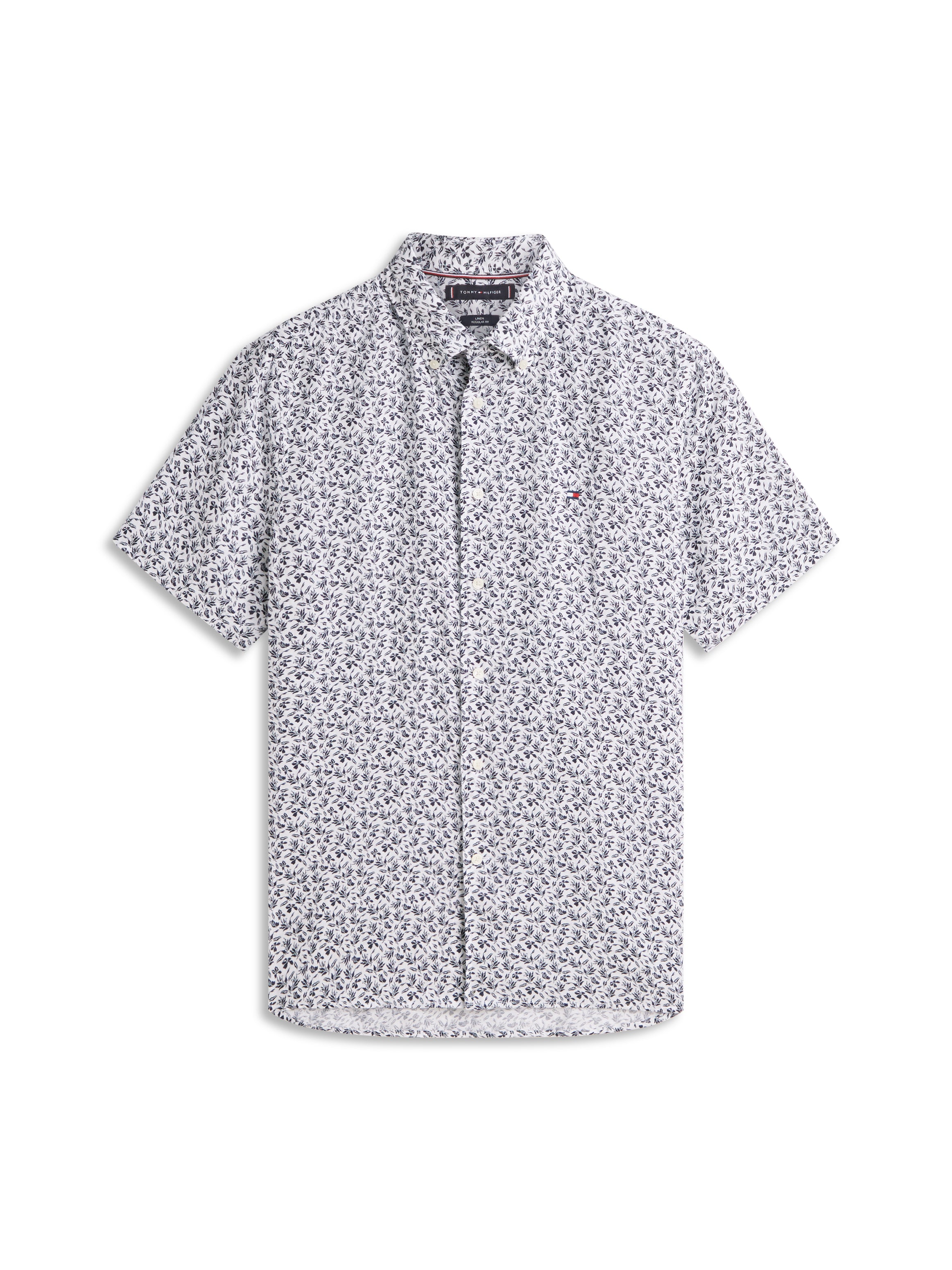 Regular Fit Tropical Print Short Sleeve Shirt