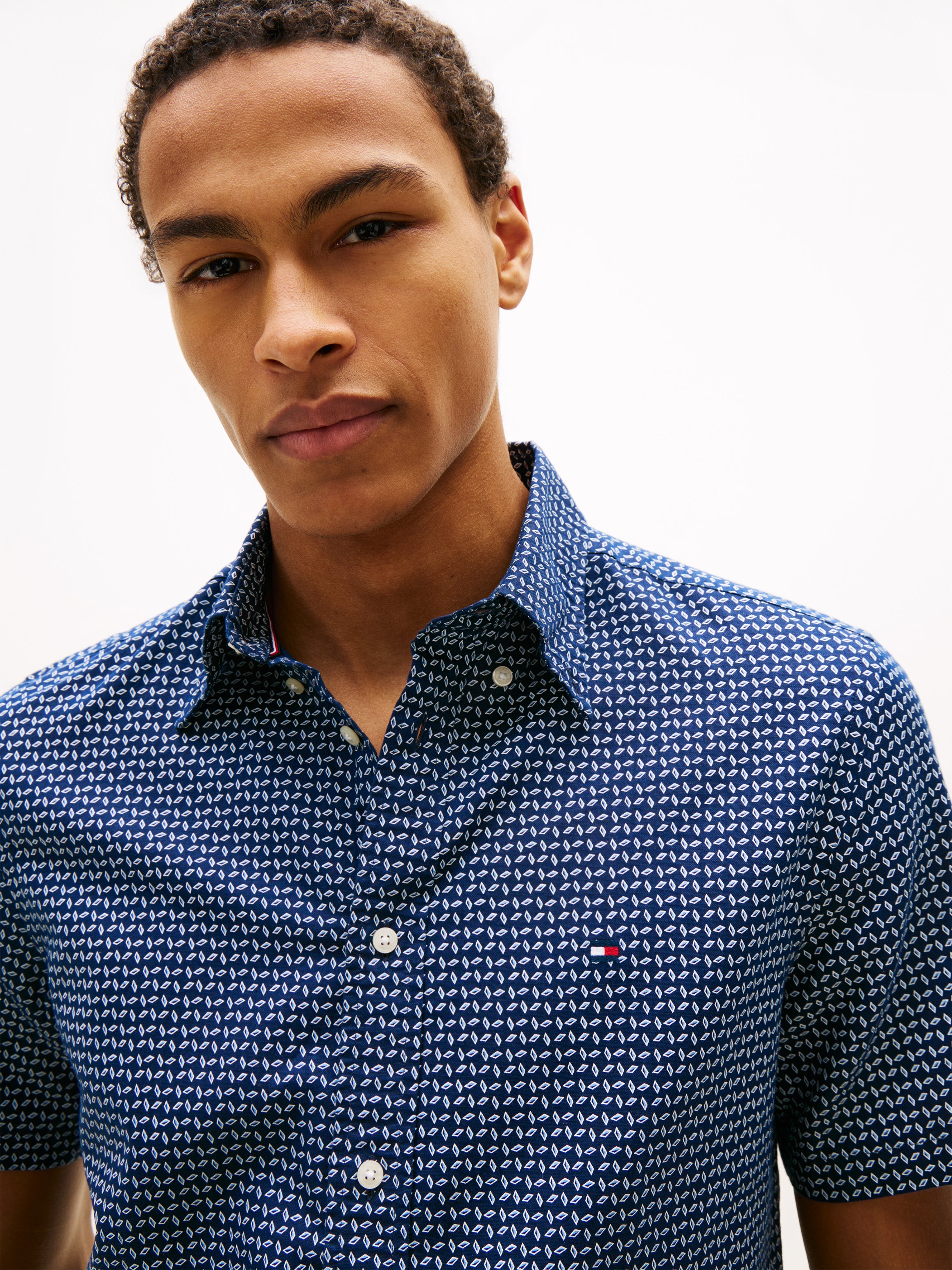 Regular Fit Linen Blend Short Sleeve Shirt