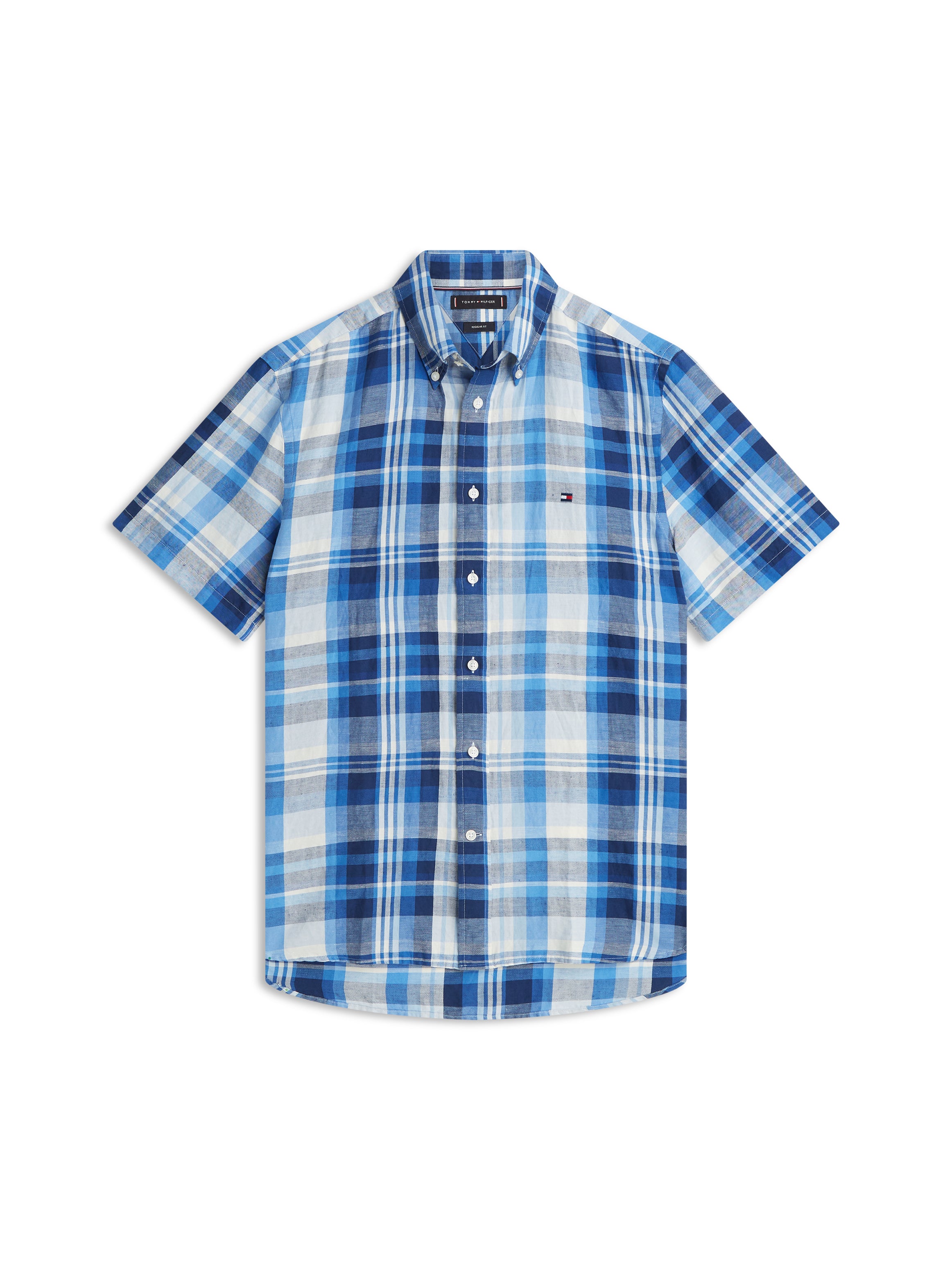 Regular Fit Plaid Check Short Sleeve Shirt