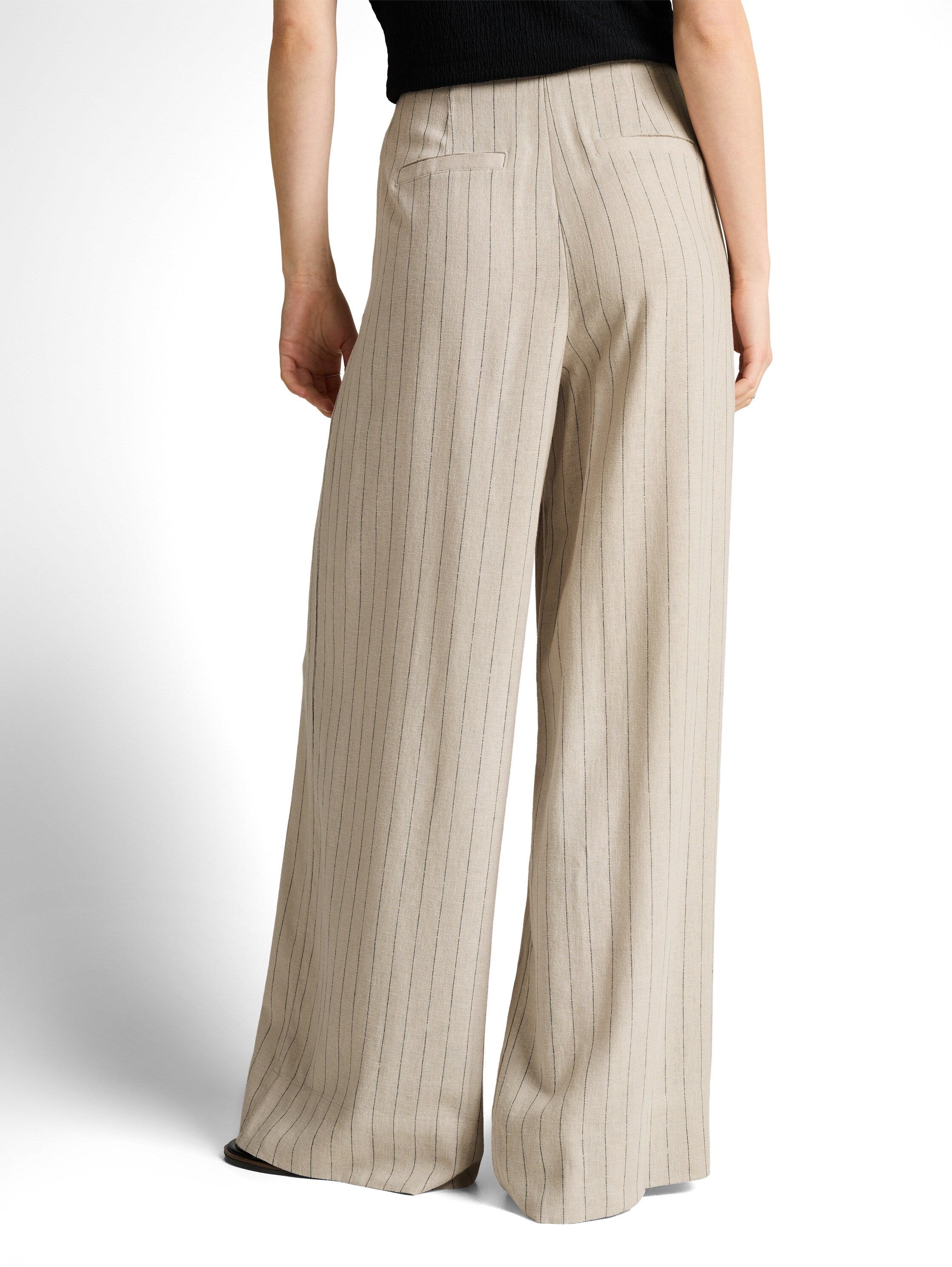 Wide Leg Hose mit Leinenanteil