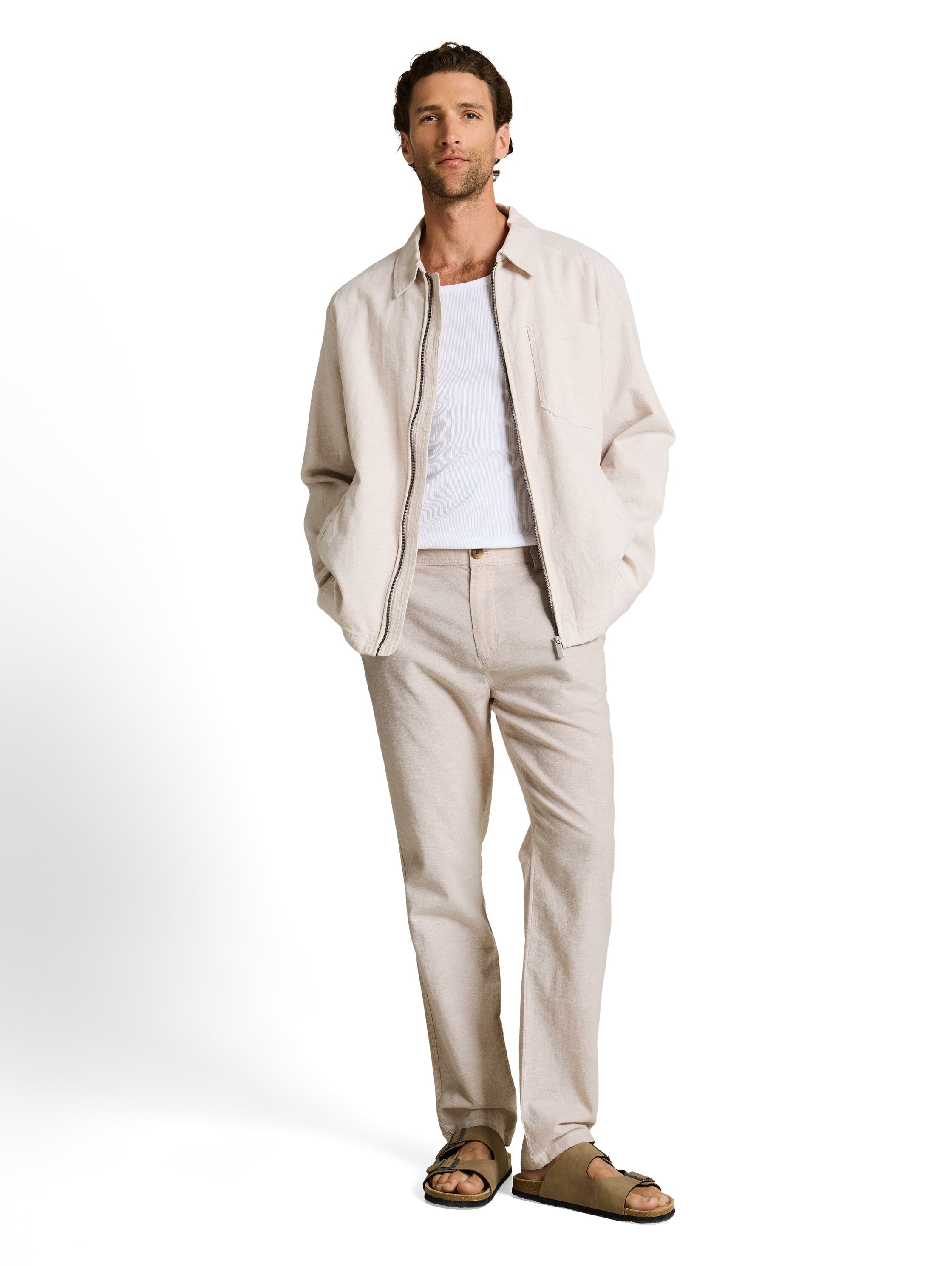 TTREGULAR Chino Hose mit Leinenanteil