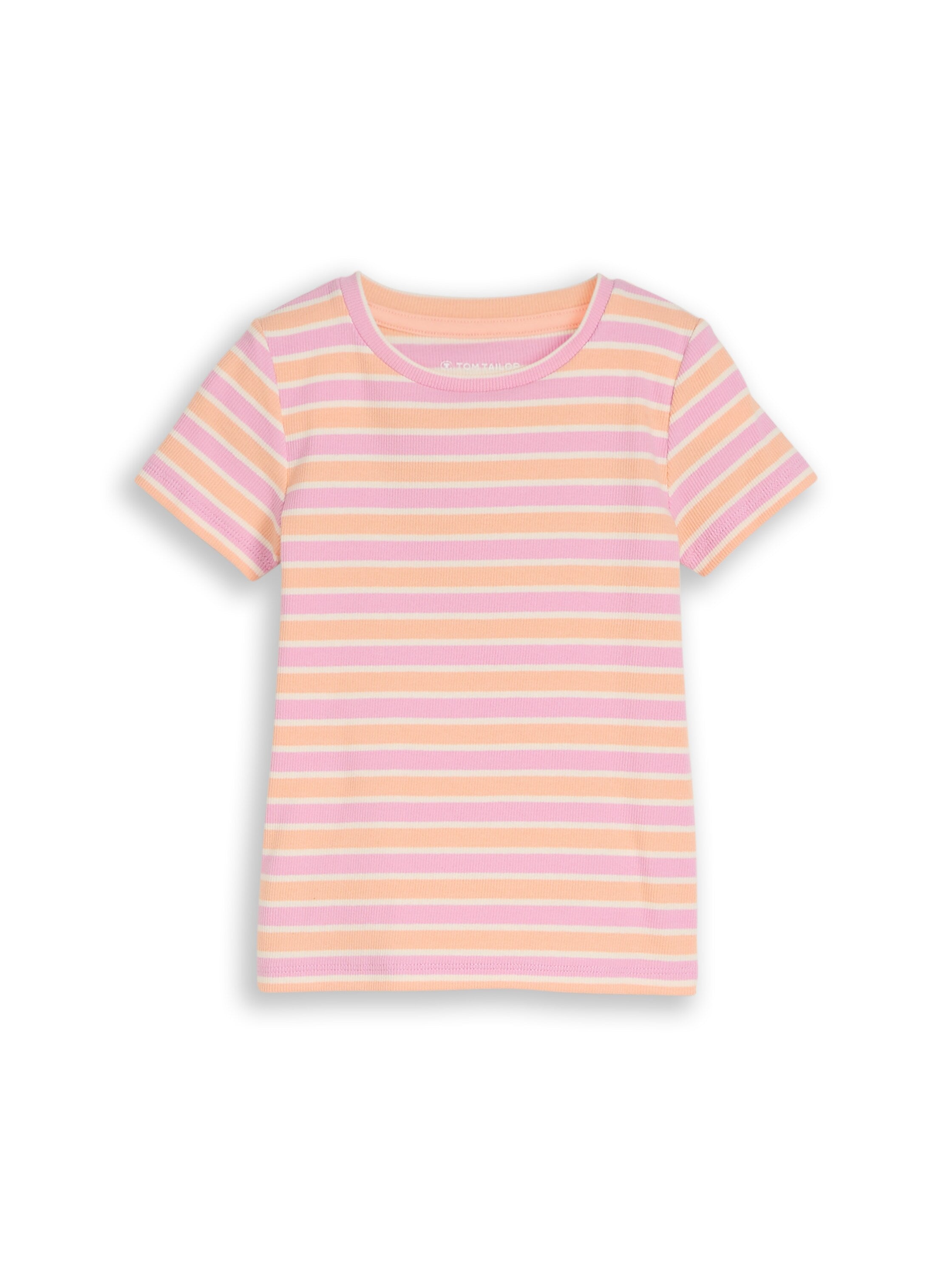 Ripp T-Shirt mit Streifenmuster