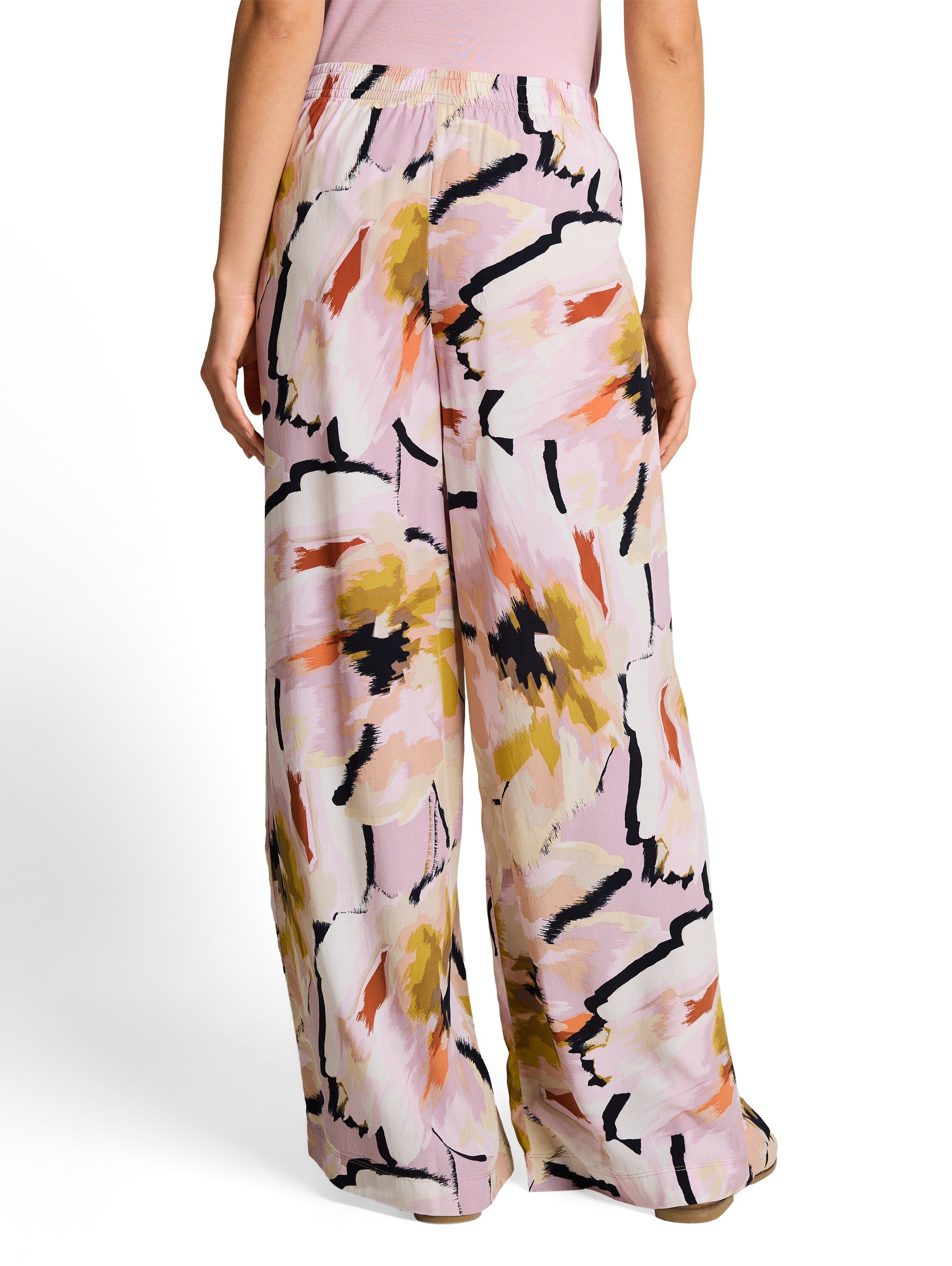 Loose Fit Palazzo Hose mit Muster