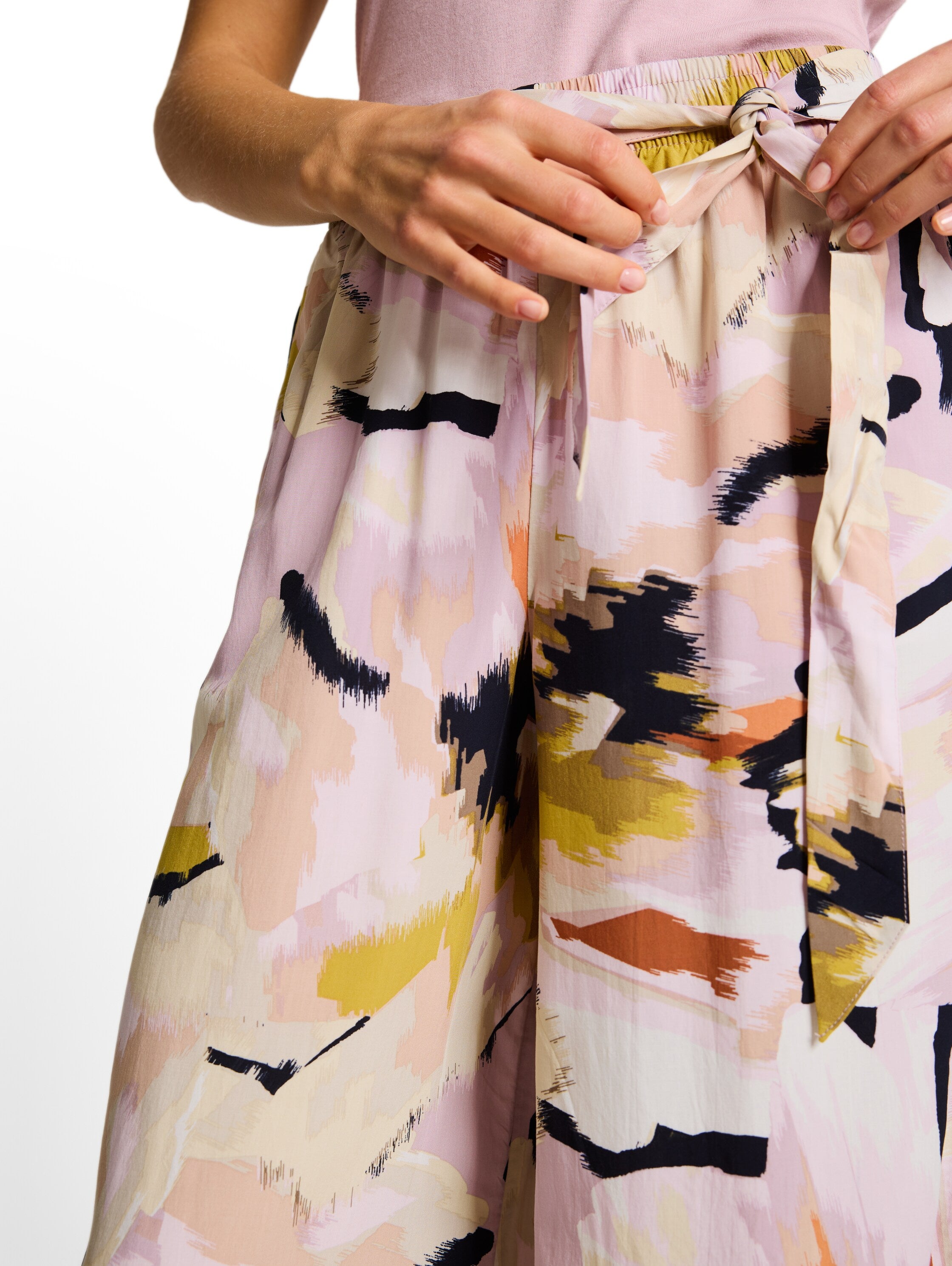 Loose Fit Palazzo Hose mit Muster
