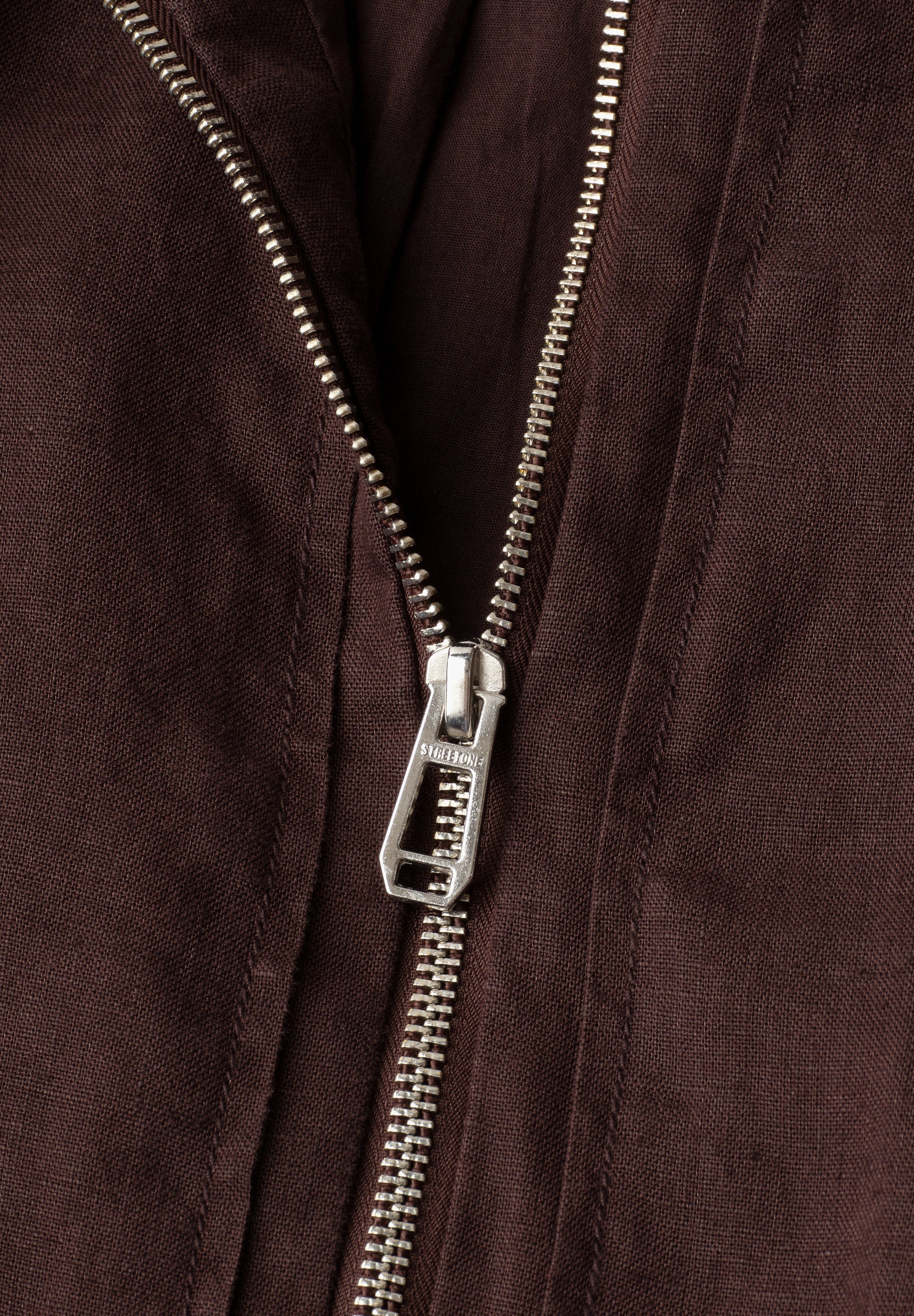 Blouson mit gerafftem Saum und Zipper