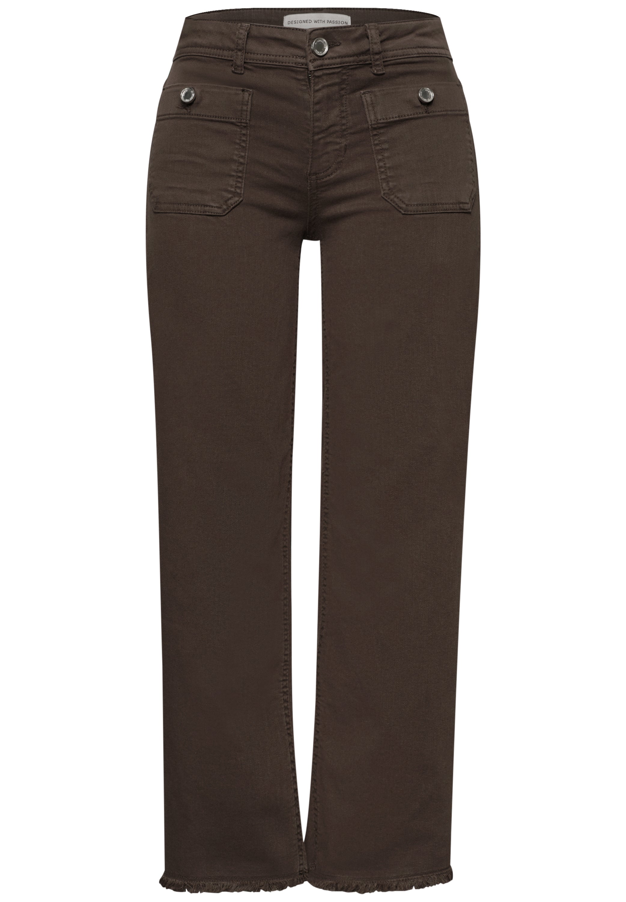 Mid Waist Straight Leg Jeans im Casual Fit