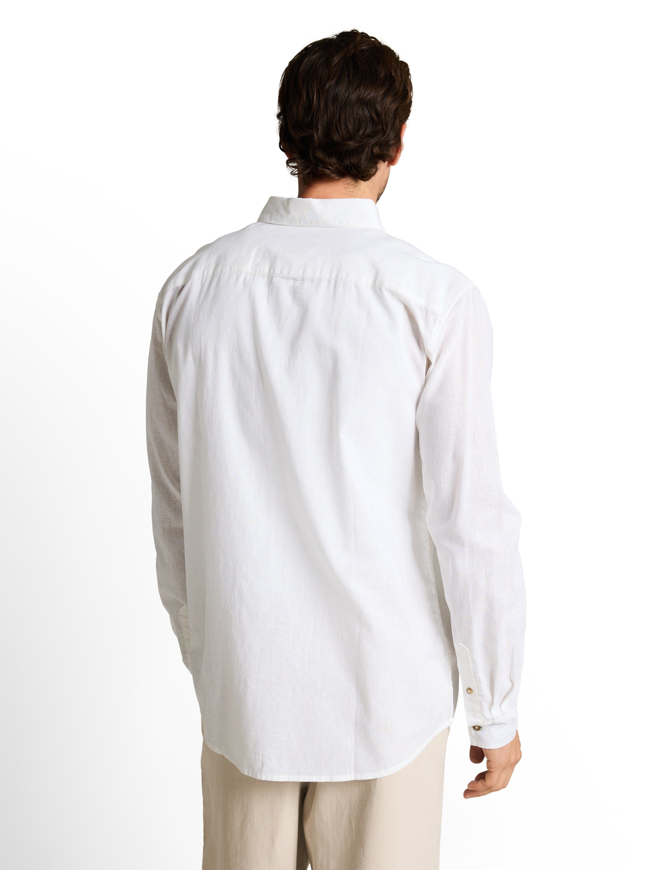 Regular Fit Hemd mit Leinenanteil