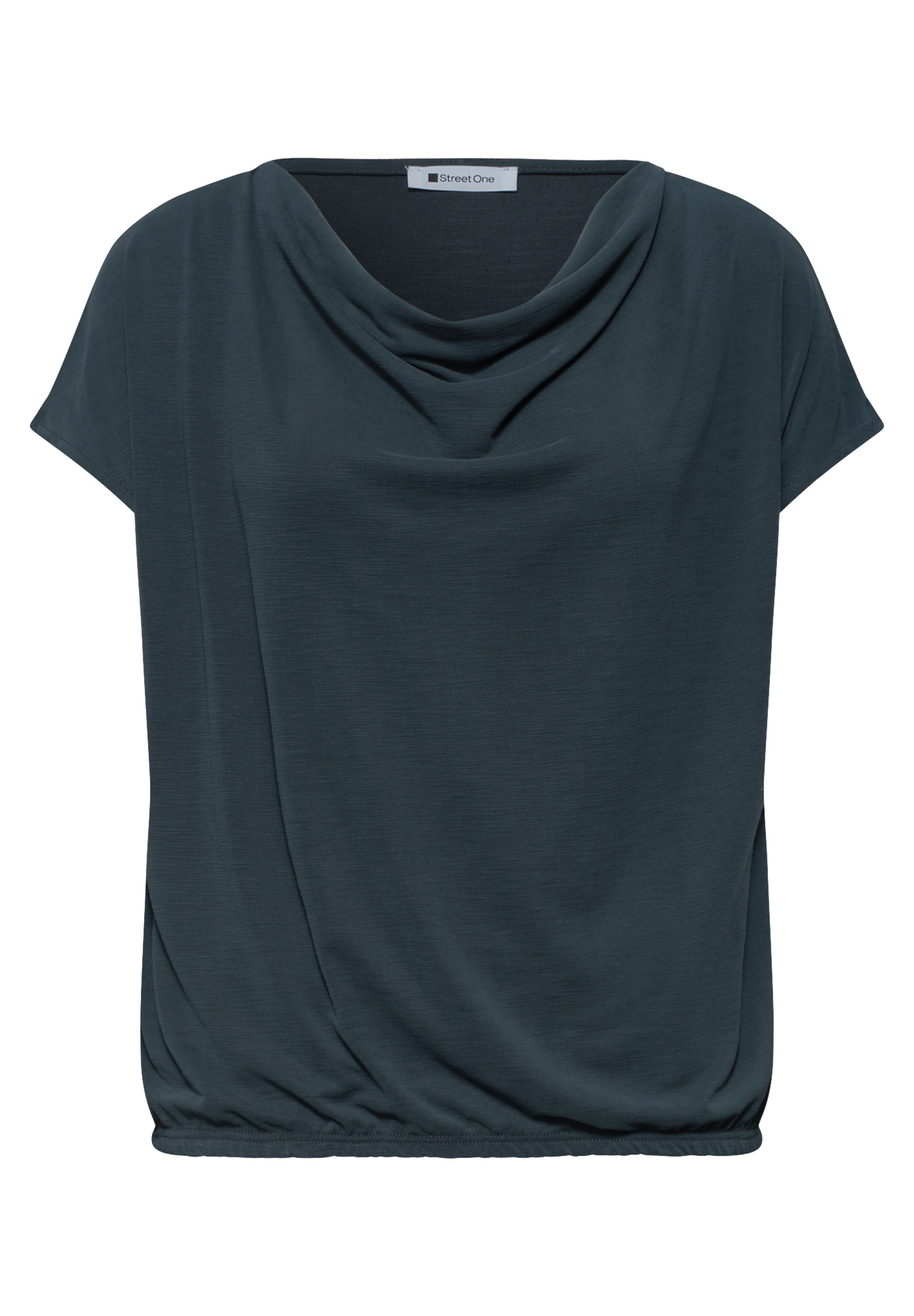 Dropped Shoulder Shirt mit Wasserfall-Front