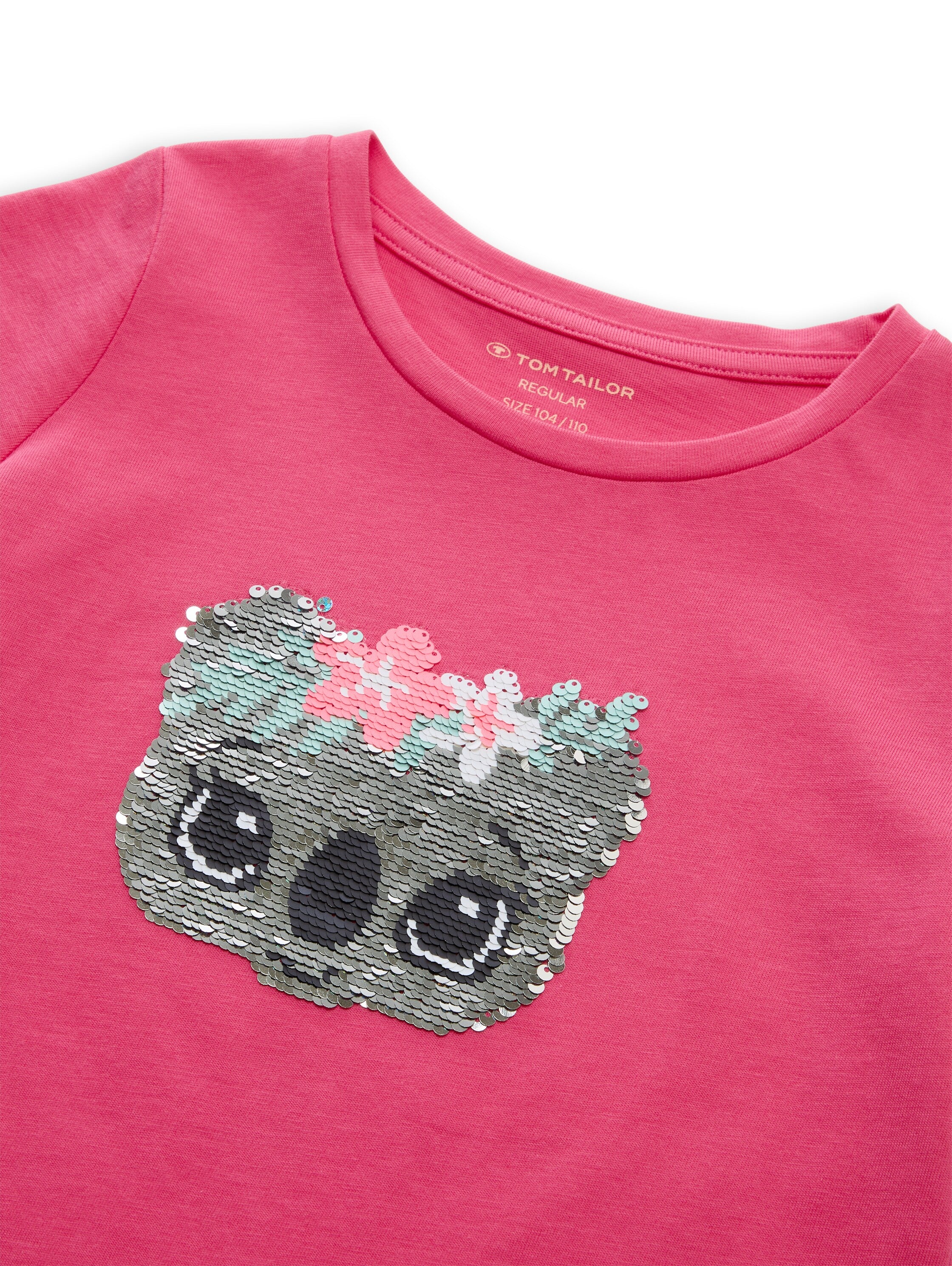 T-Shirt mit Wendepailletten