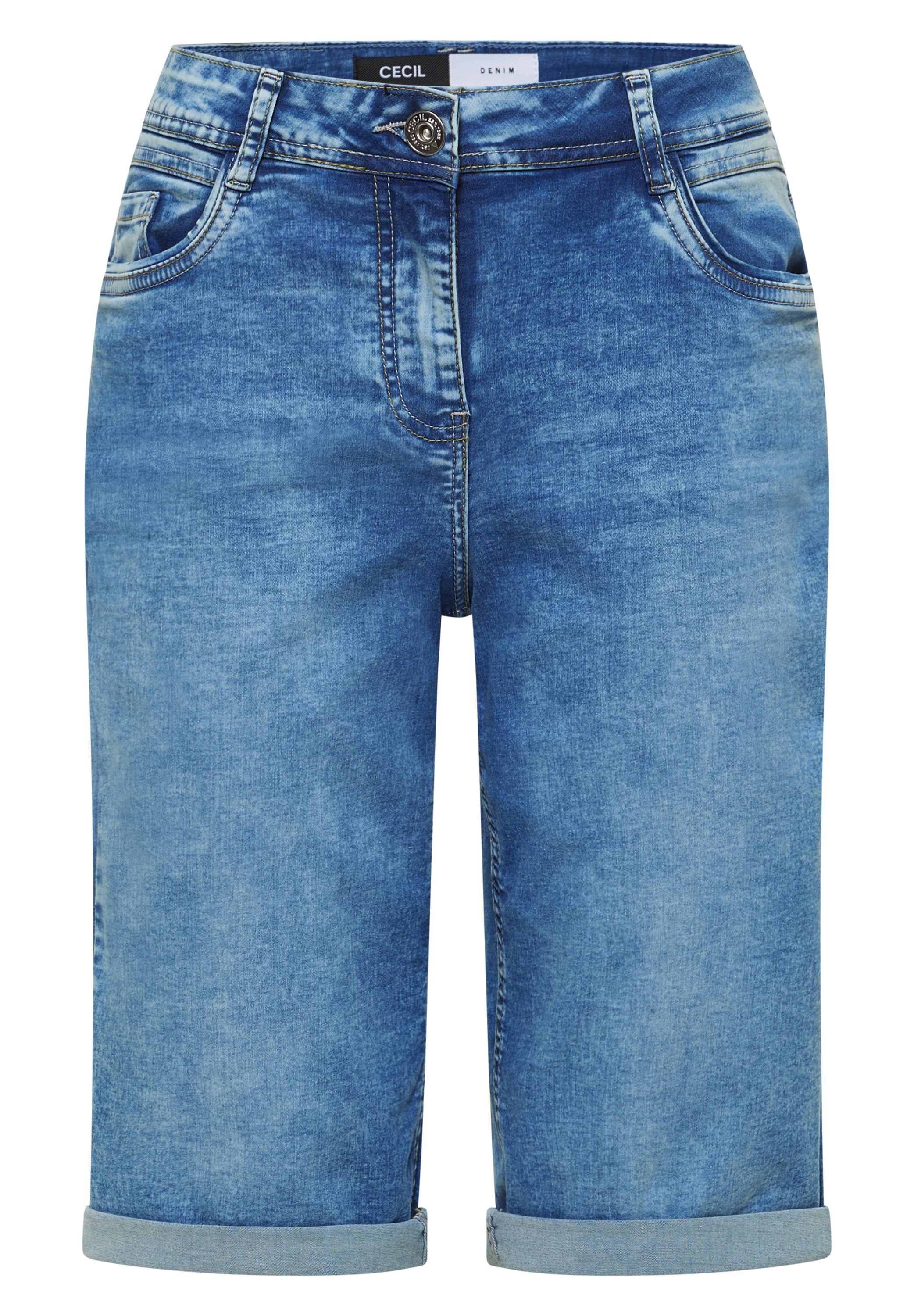 Wide Leg Jeansshorts im Loose Fit