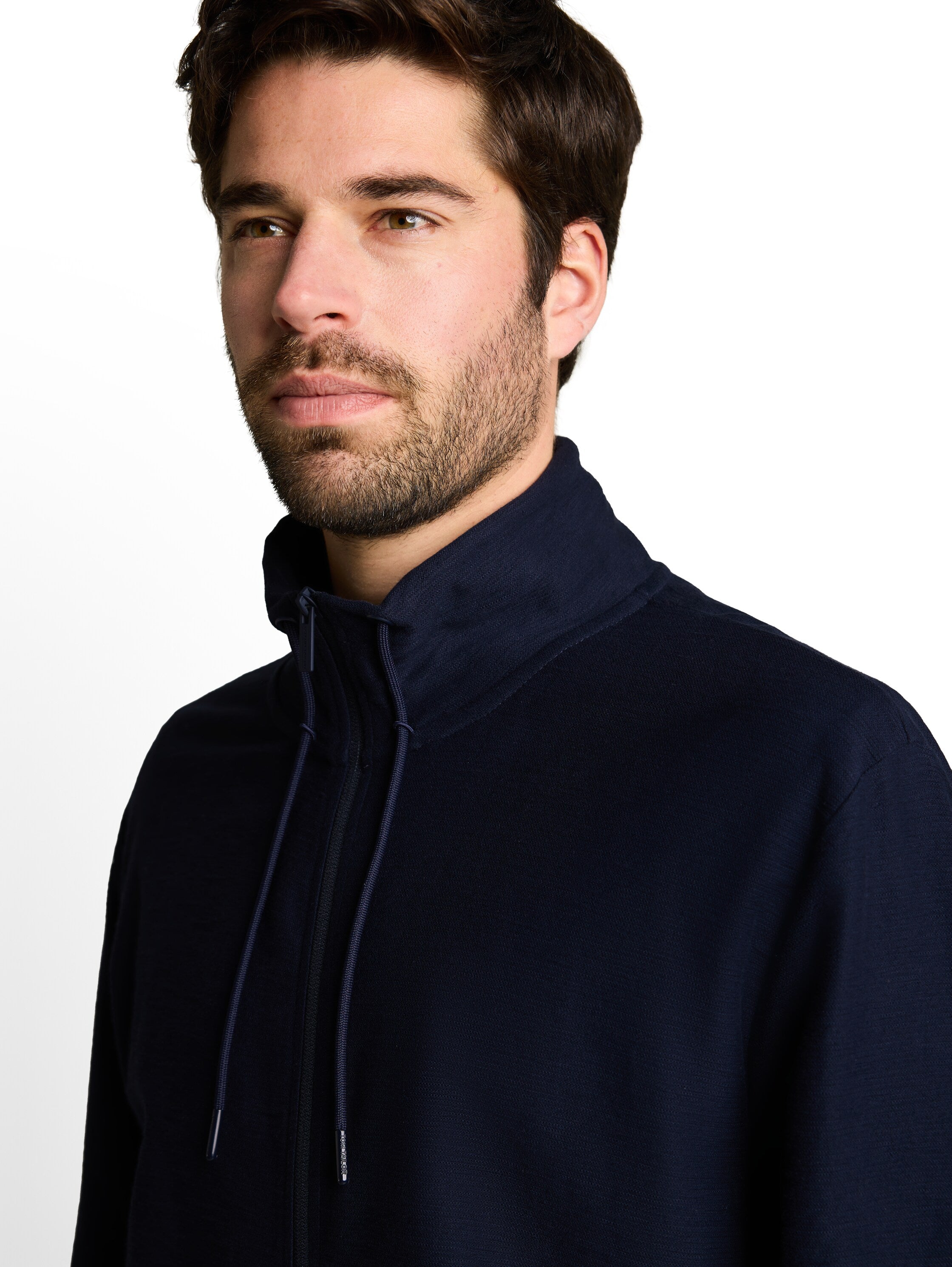 Sweatjacke mit Stehkragen