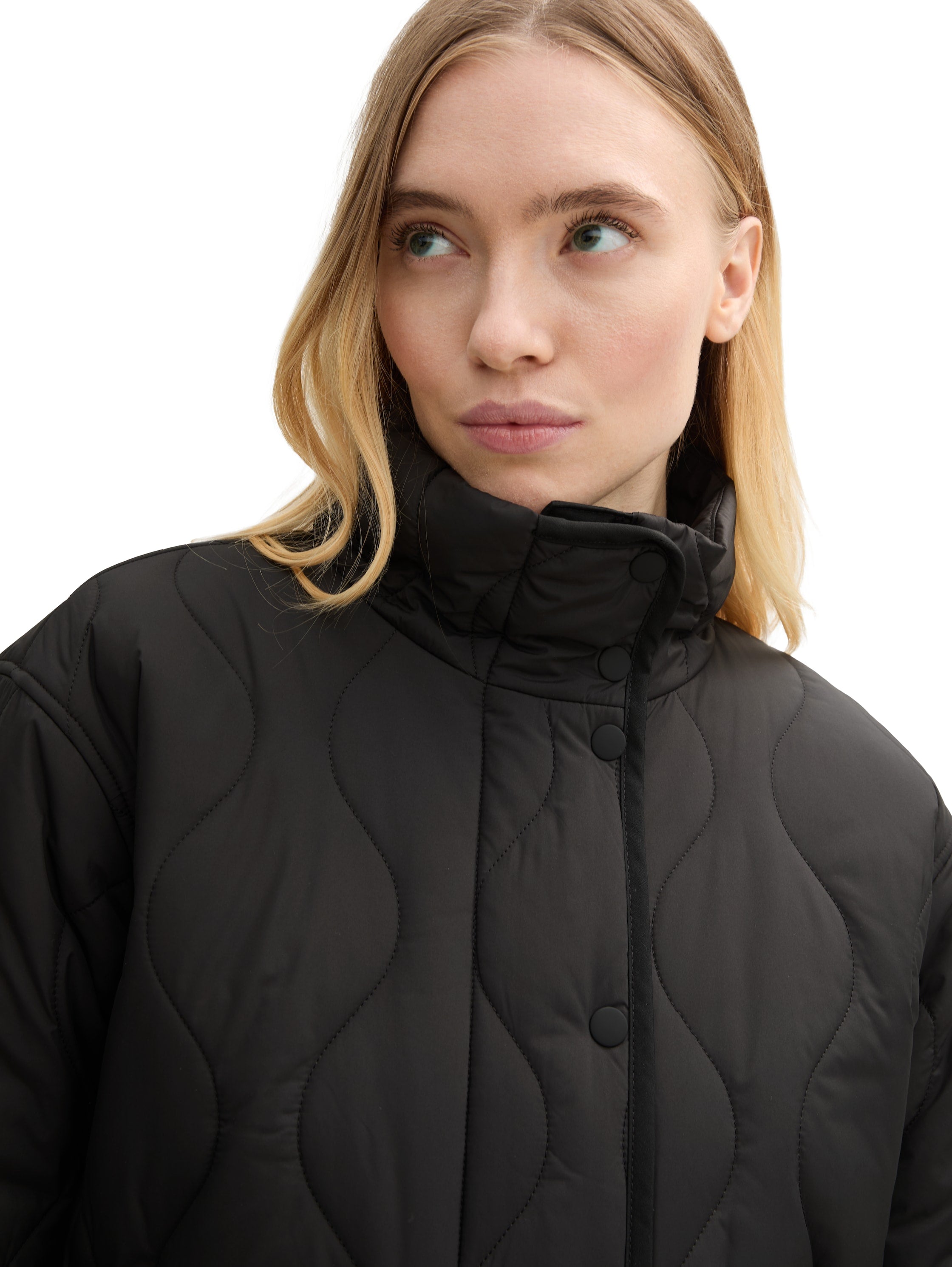 Puffer-Jacke mit verschließbarem Stehkragen