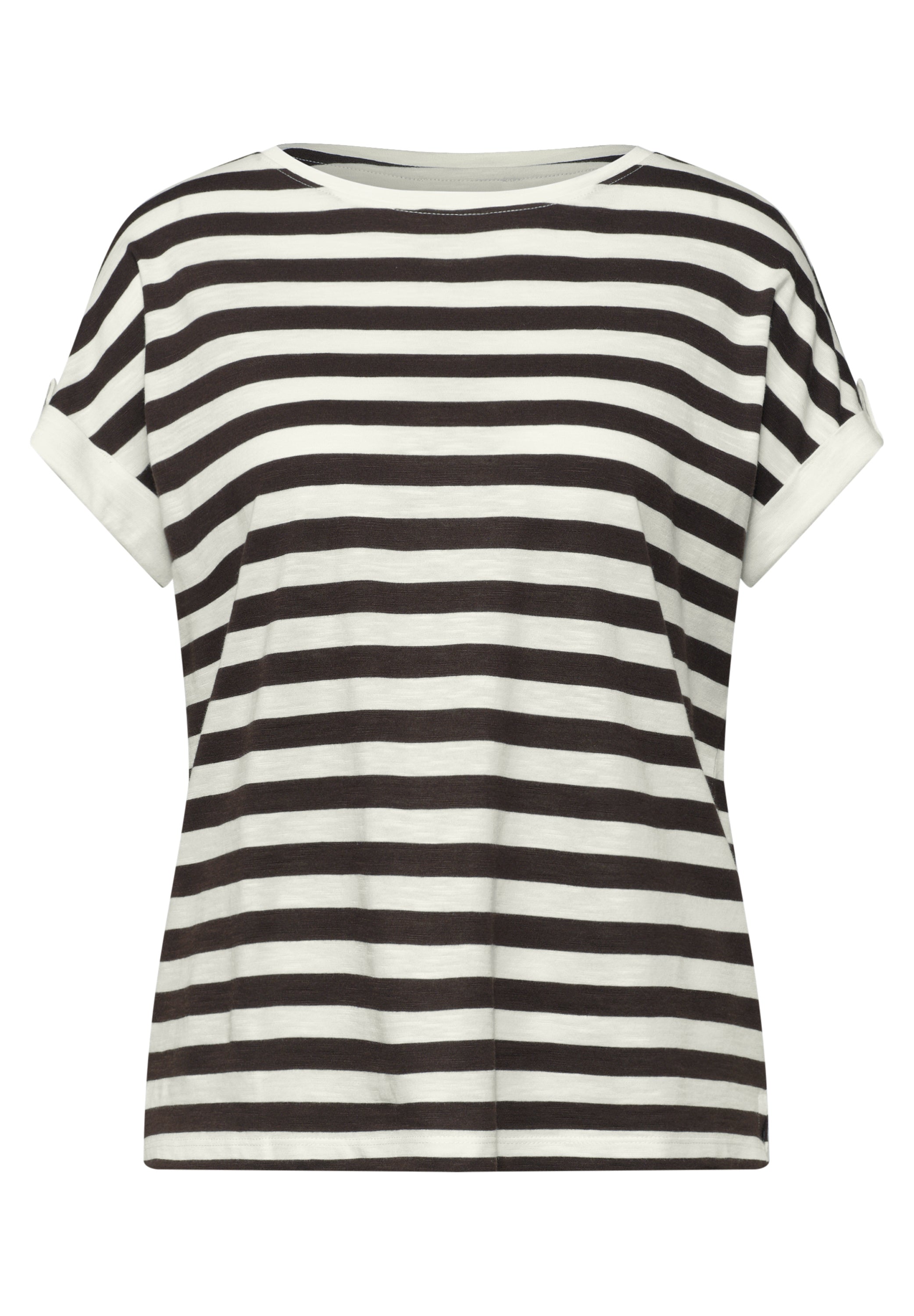 T-Shirt mit Rundhals und Knopfdetail