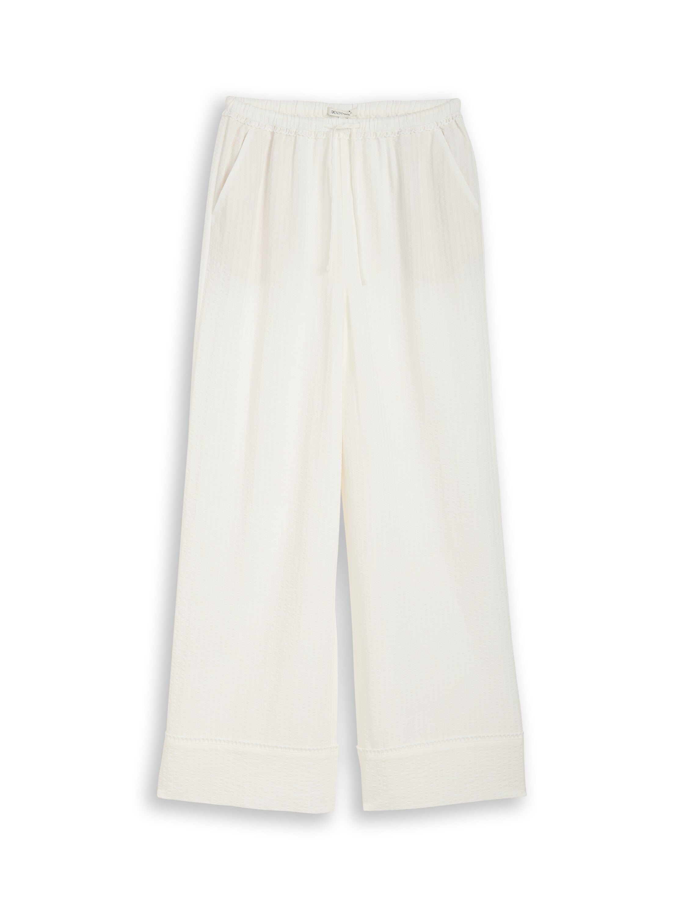 Seersucker Wide Leg Hose