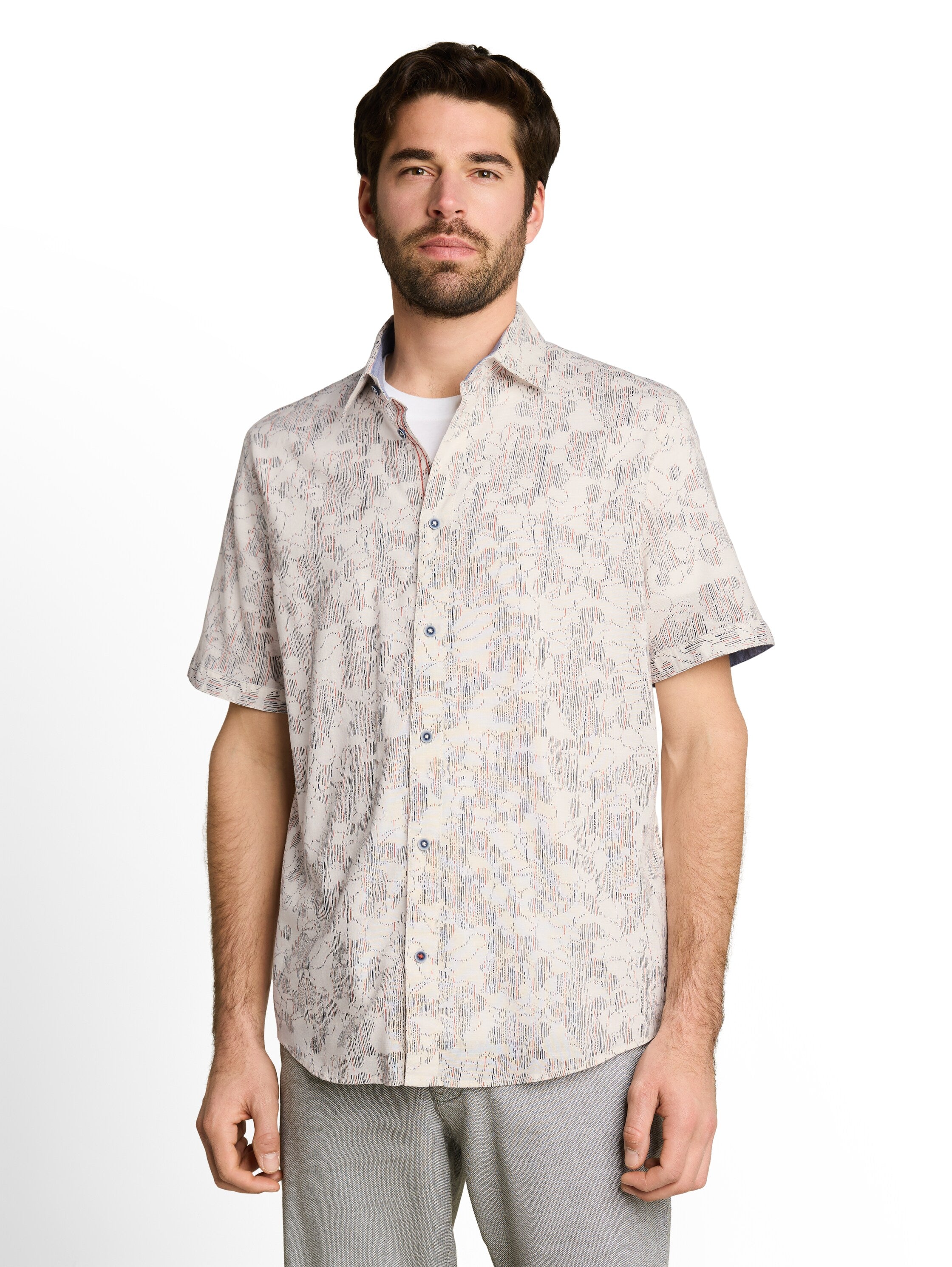 Regular Fit Kurzarmhemd mit Muster