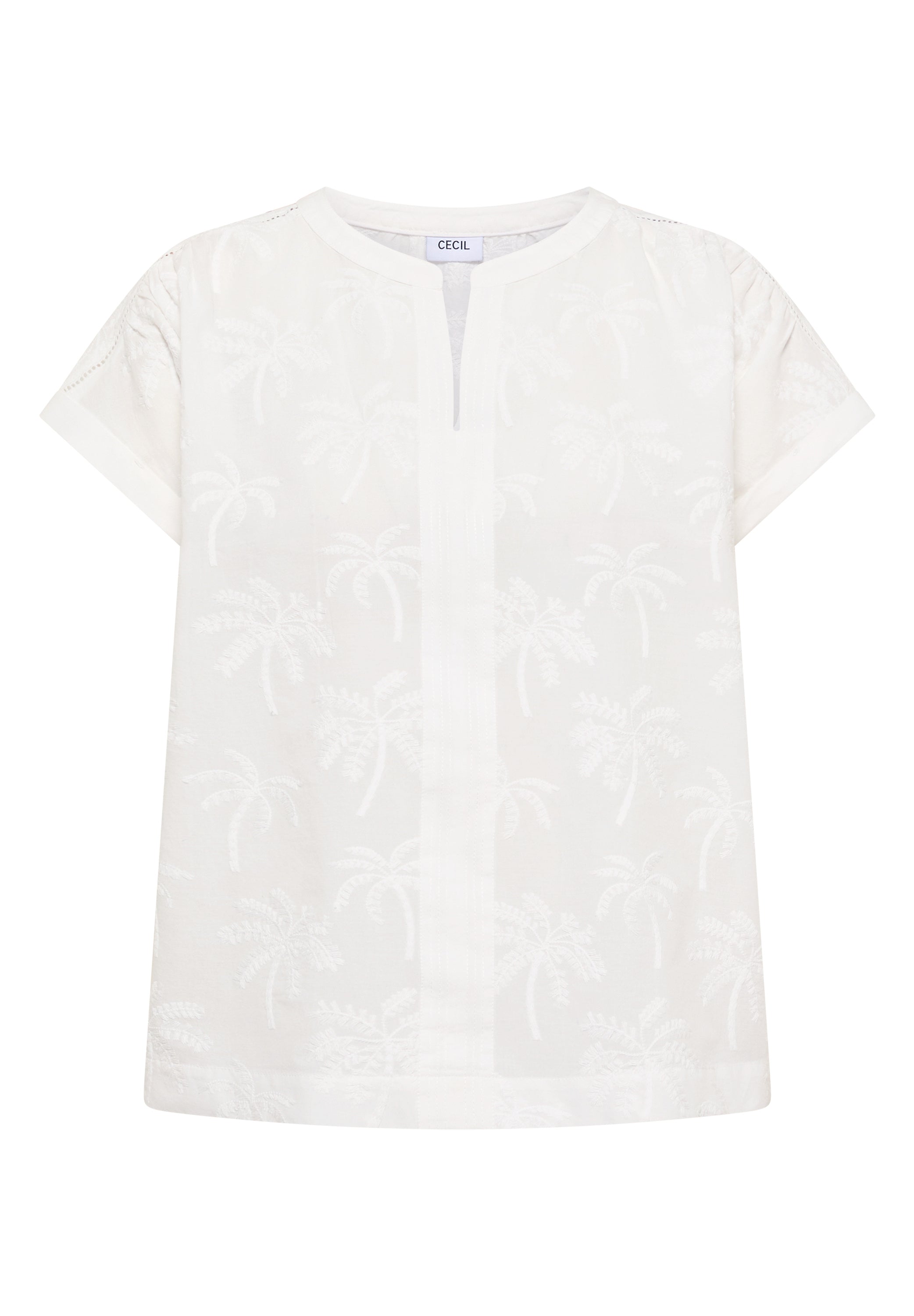 Dropped Shoulder Bluse mit Embroidery
