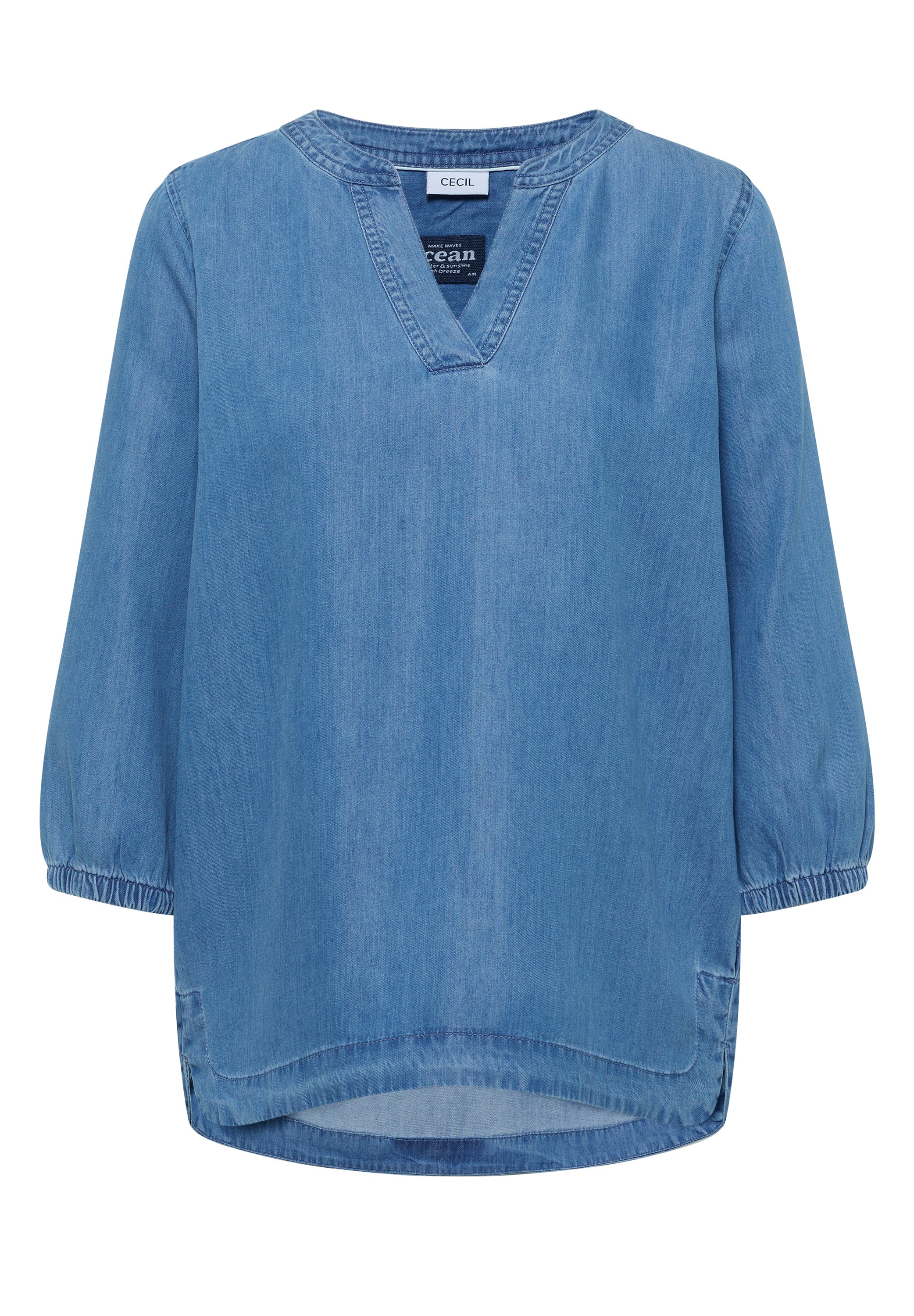 3/4-Arm Tunika im Denim-Look