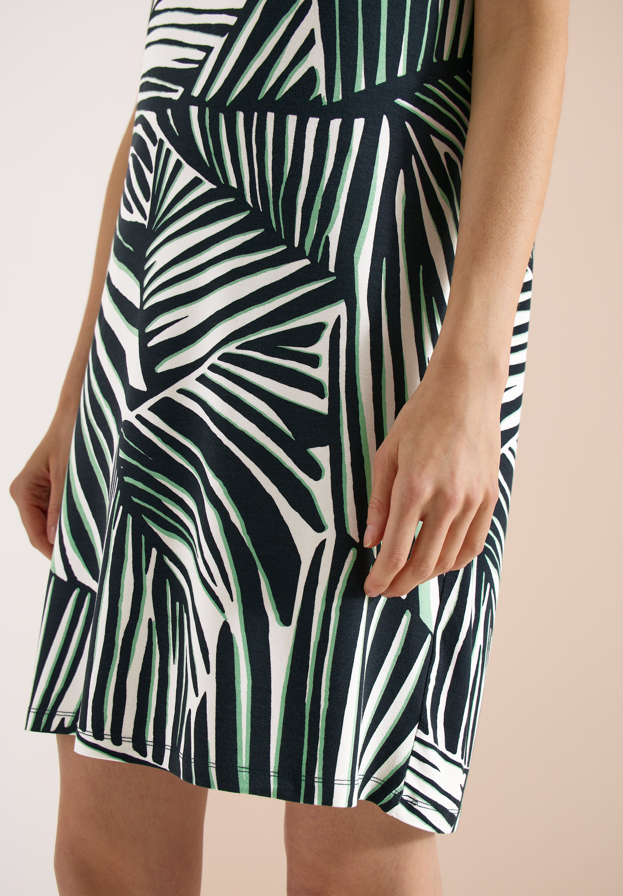 Knielanges Kleid aus Jersey