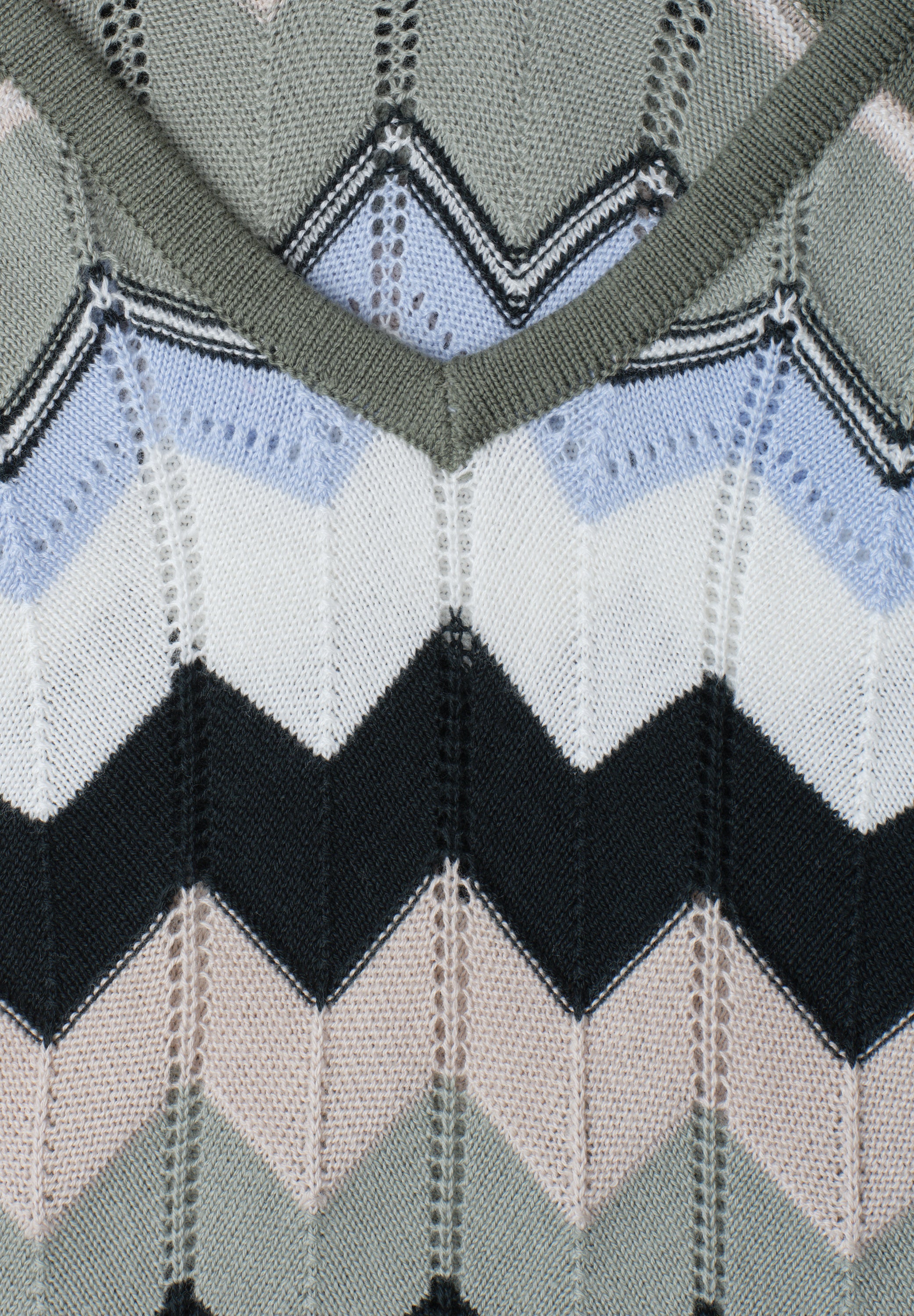 Midi-Kleid mit Zick-Zack-Muster