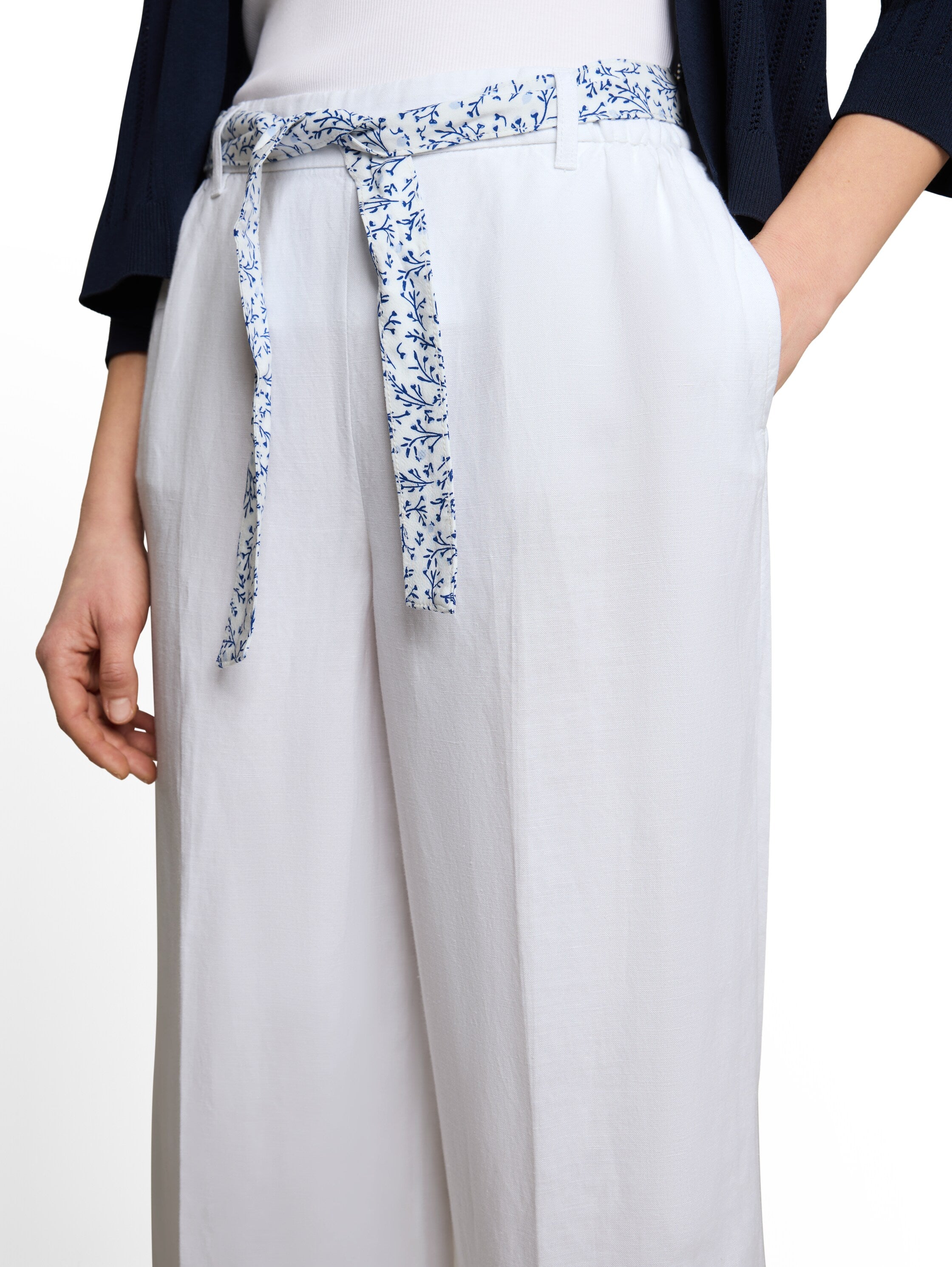 Culotte Hose mit Leinenanteil