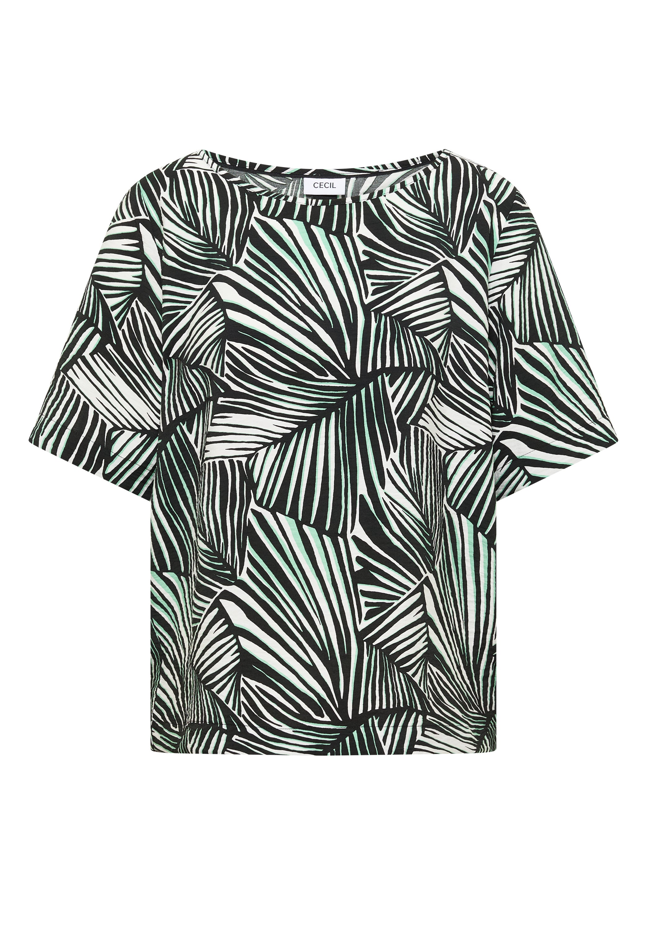 Kurzarm Blusenshirt mit Allover-Print