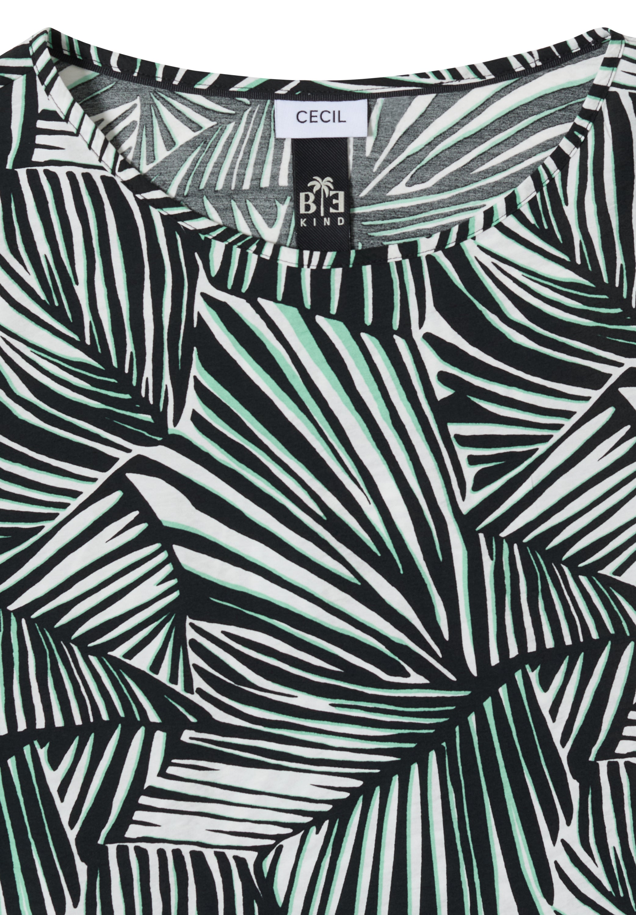 Kurzarm Blusenshirt mit Allover-Print