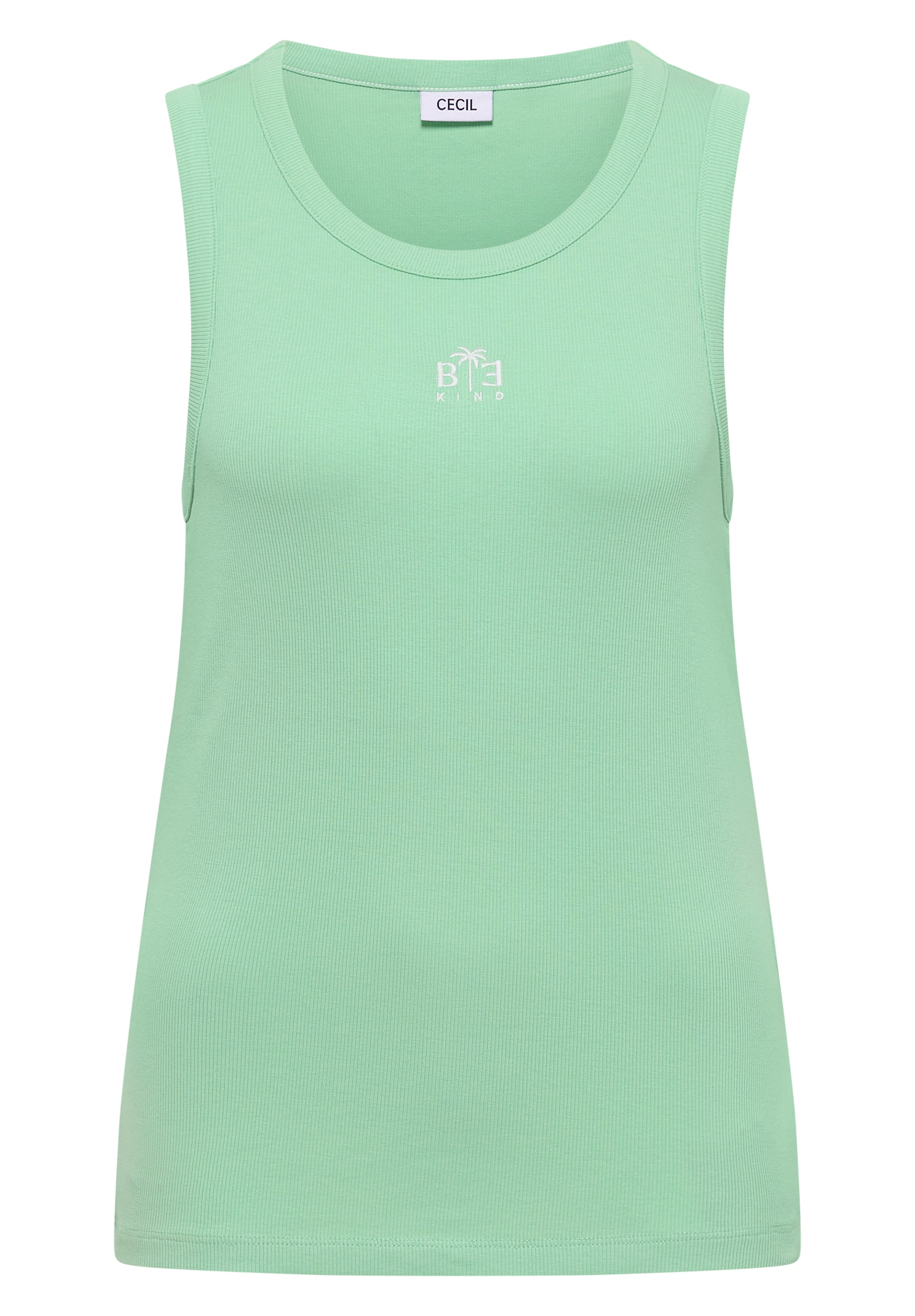 Top mit Rundhals und Embroidery-Detail