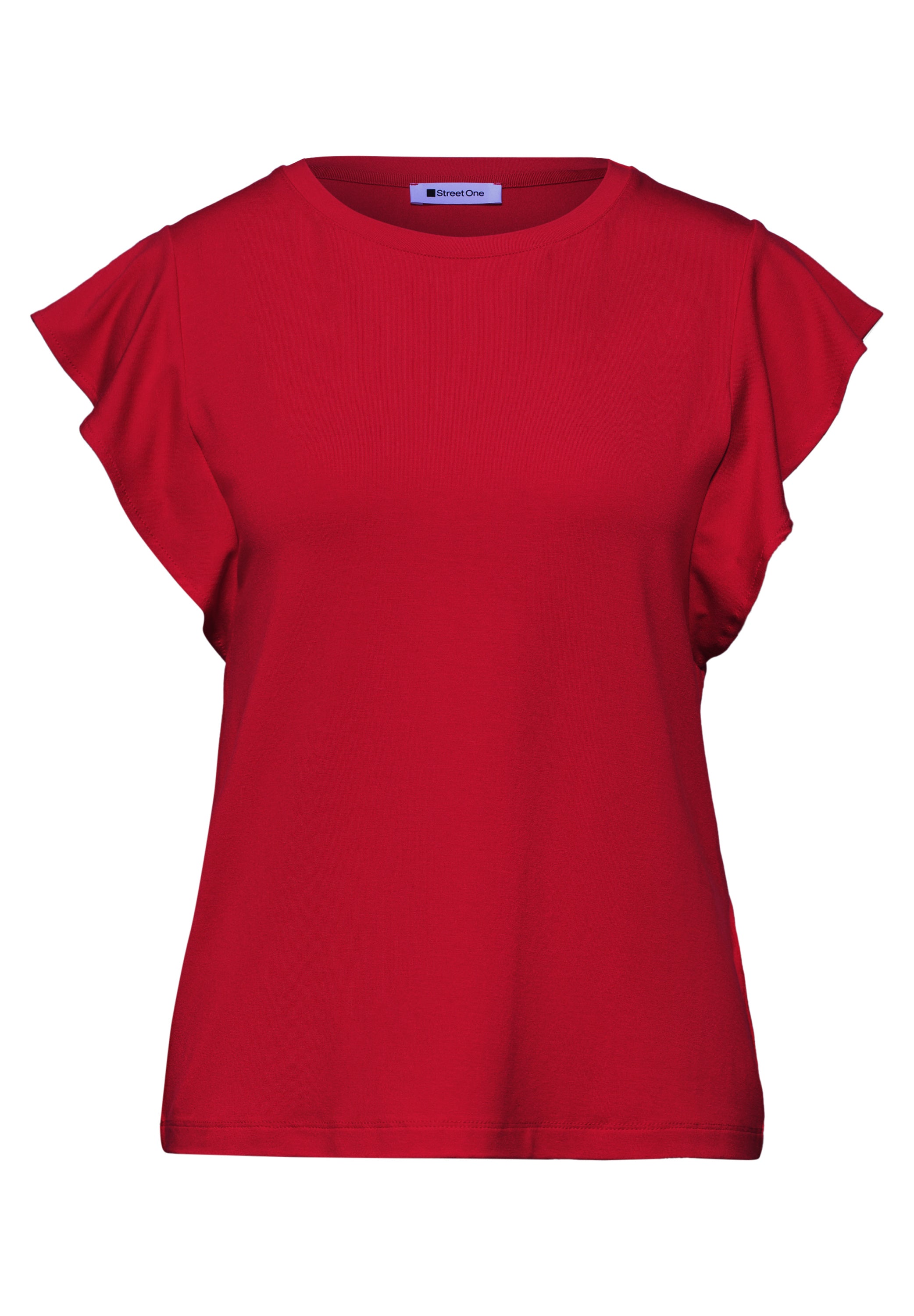 Shirt mit Rundhals und Volantärmeln