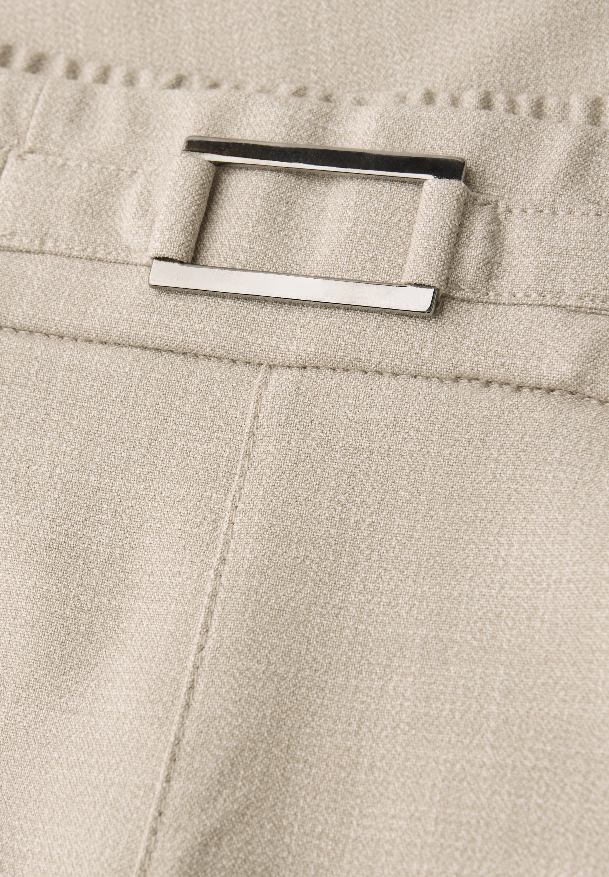 Mid Waist Slim Leg Hose mit Schnalle