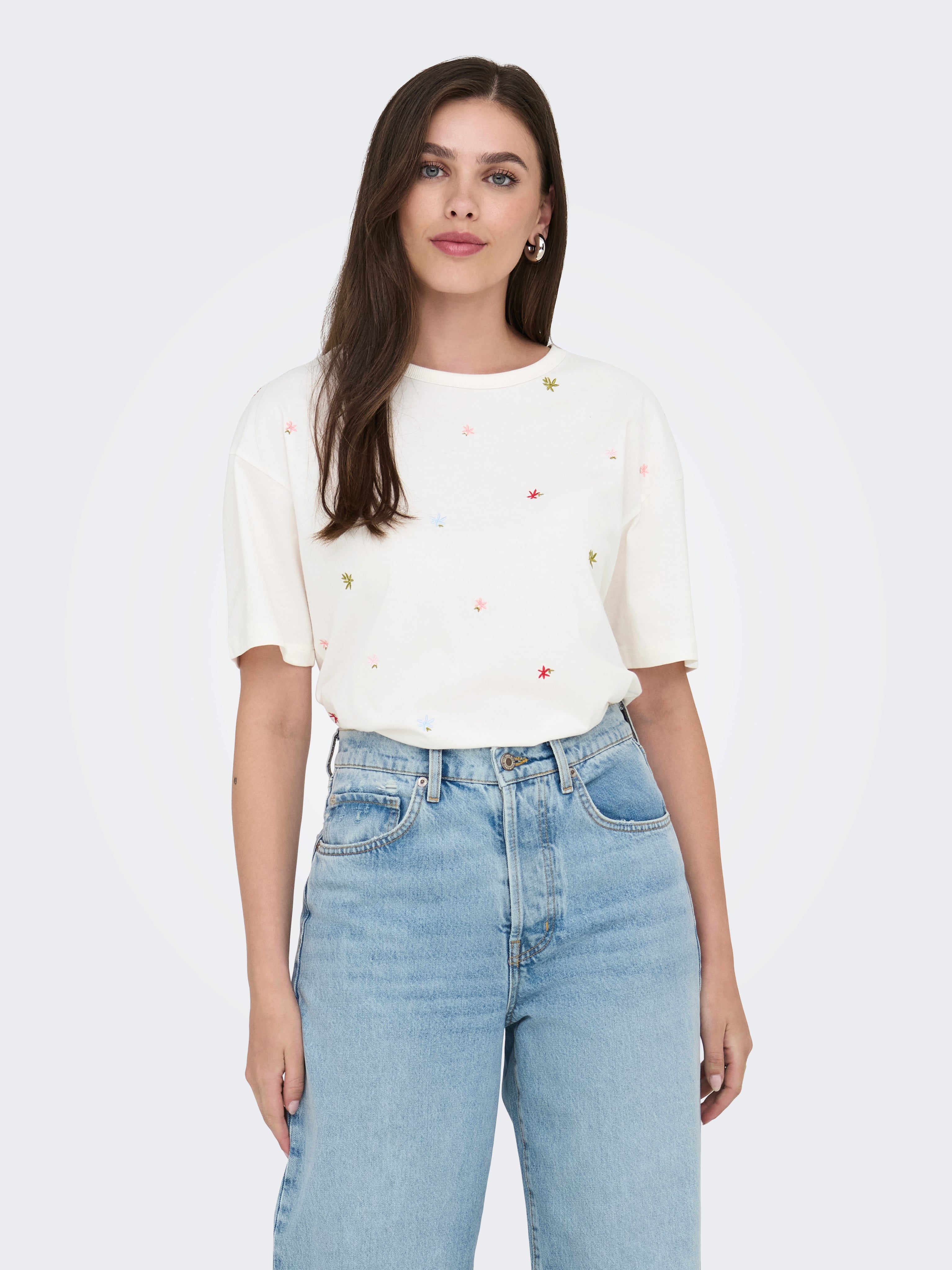 JDYCALLY LIFE S/S EMB TOP JRS