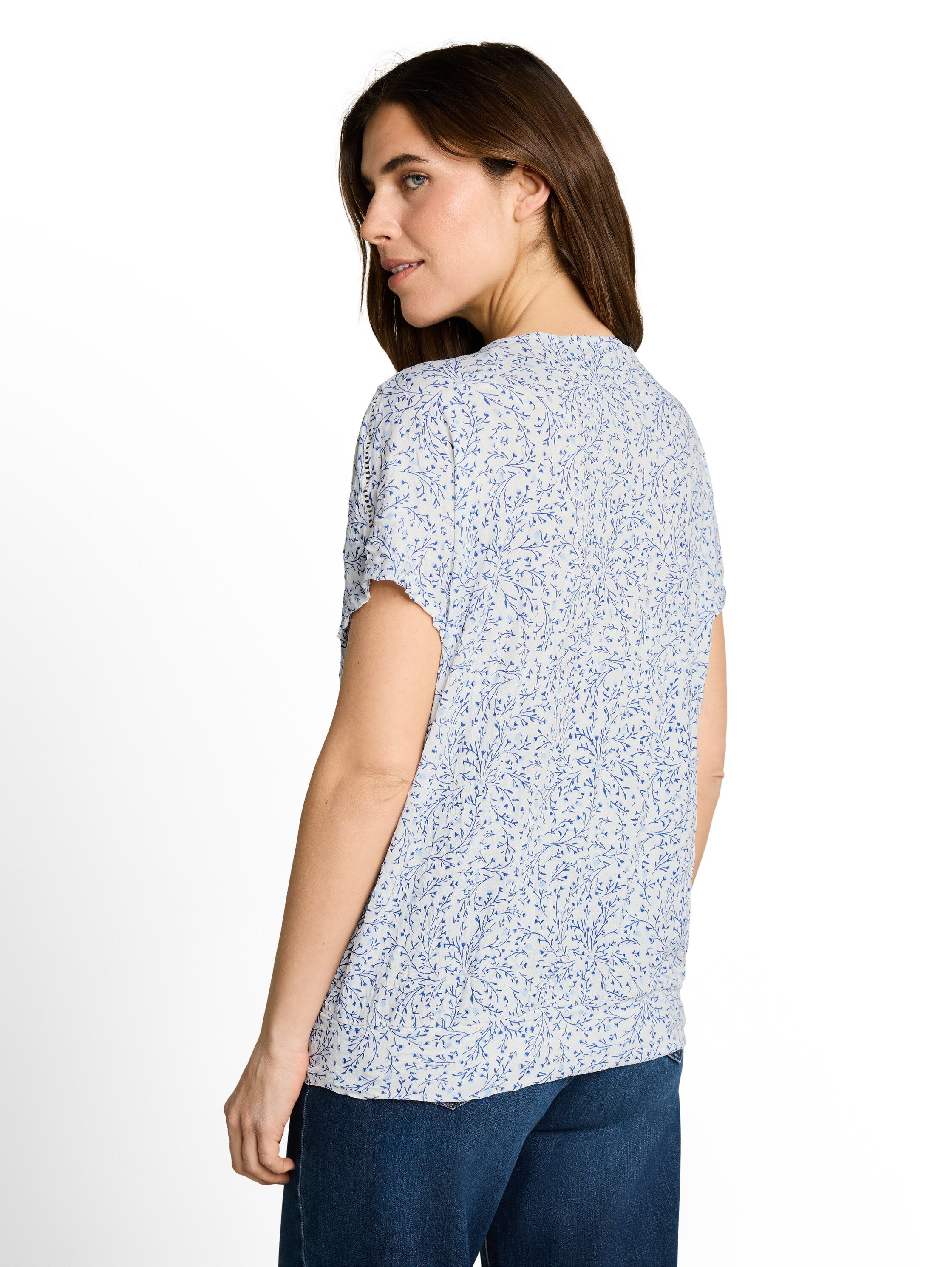 Crinkle T-Shirt mit Muster