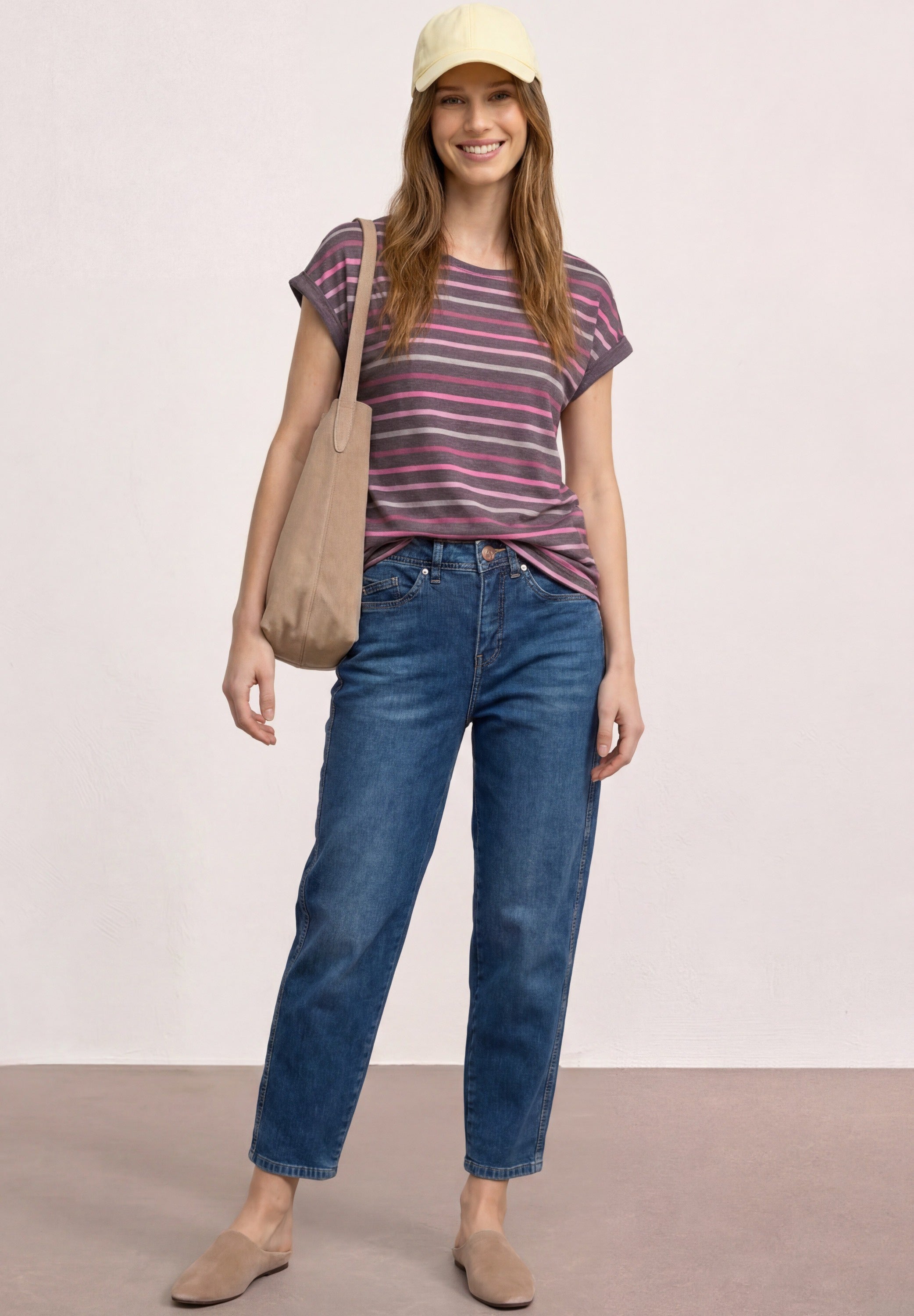 Dropped Shoulder Shirt mit Streifen