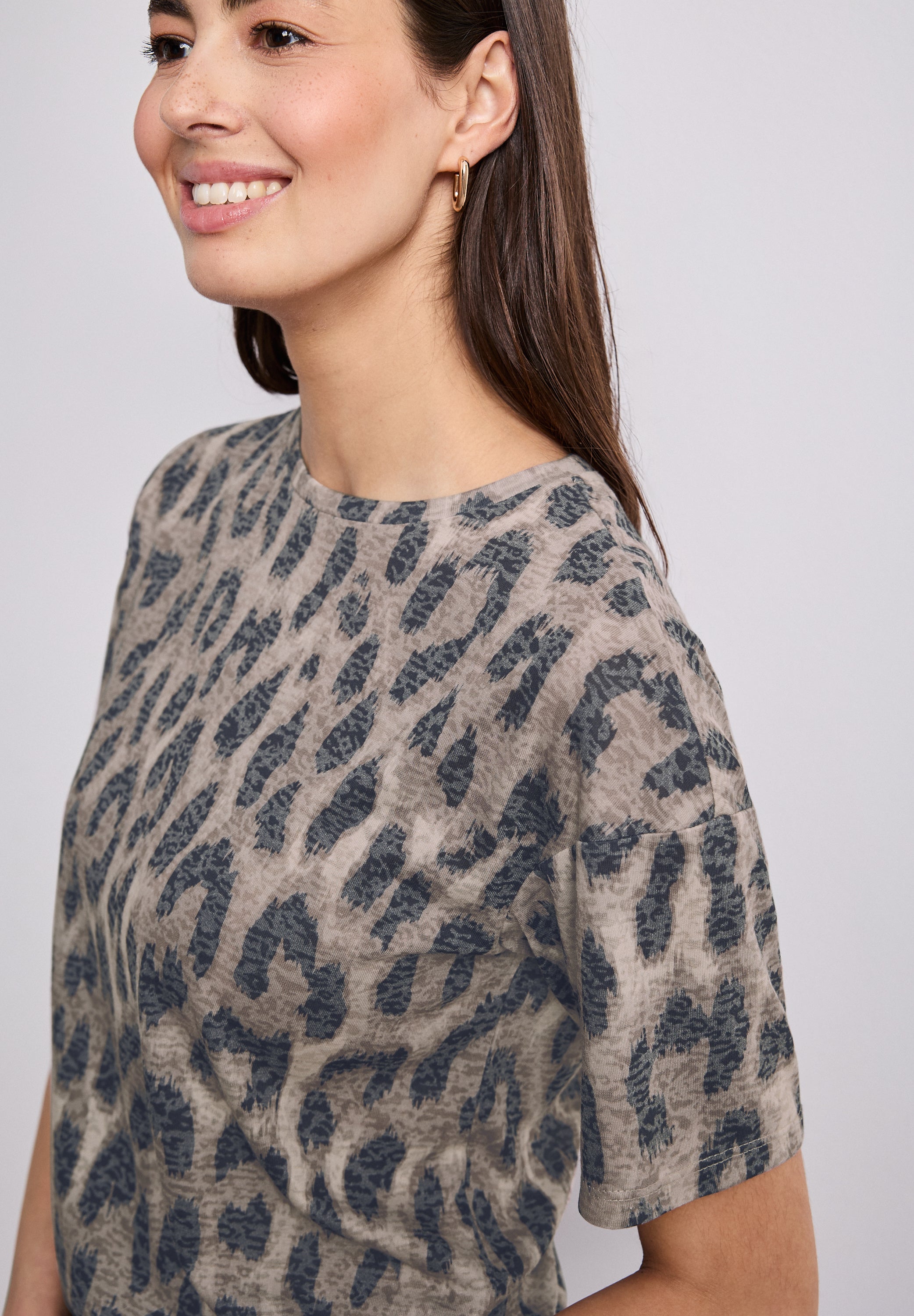 Shirt im Ausbrenner-Look mit Print