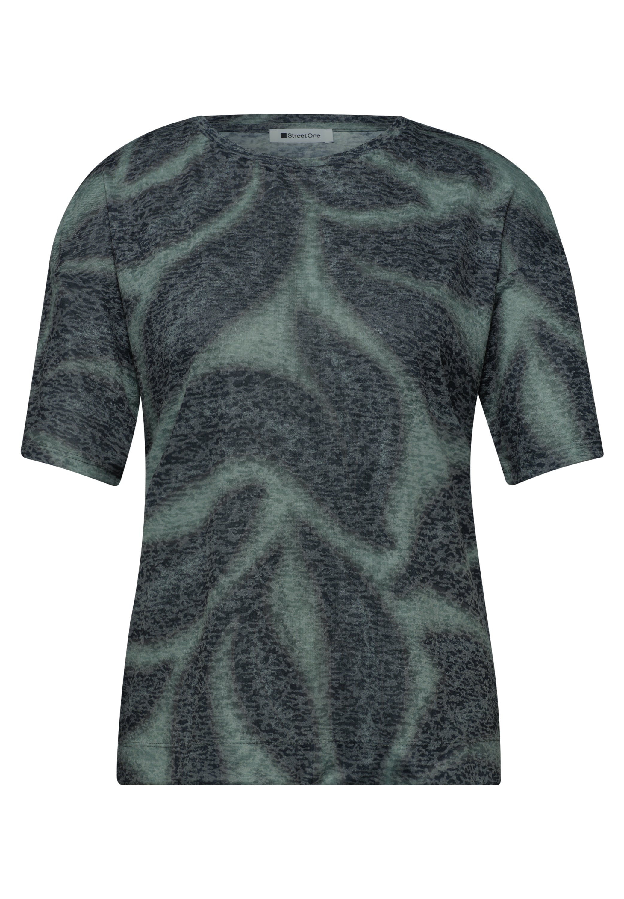 Shirt im Ausbrenner-Look mit Print