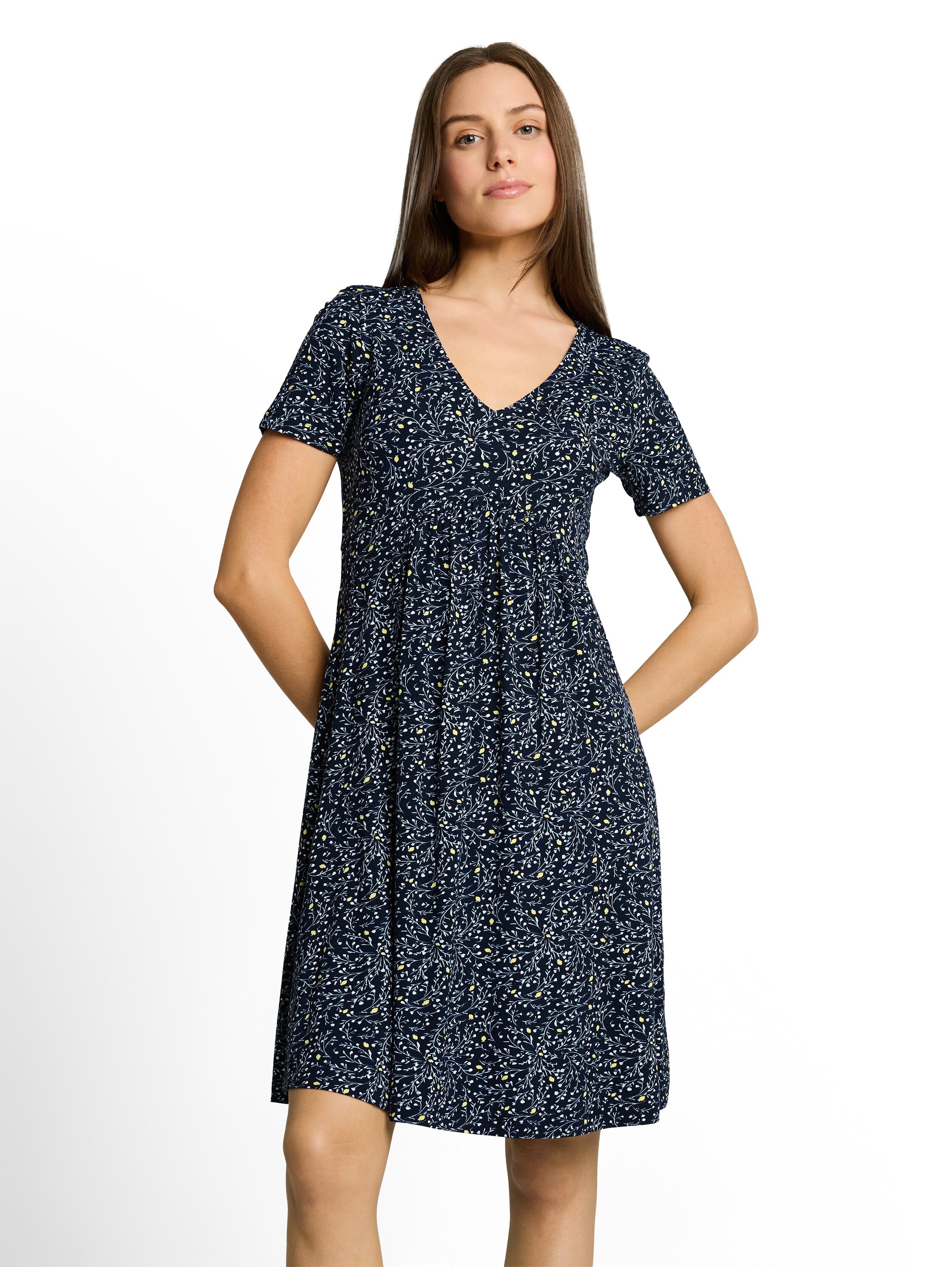 Jerseykleid mit V-Ausschnitt