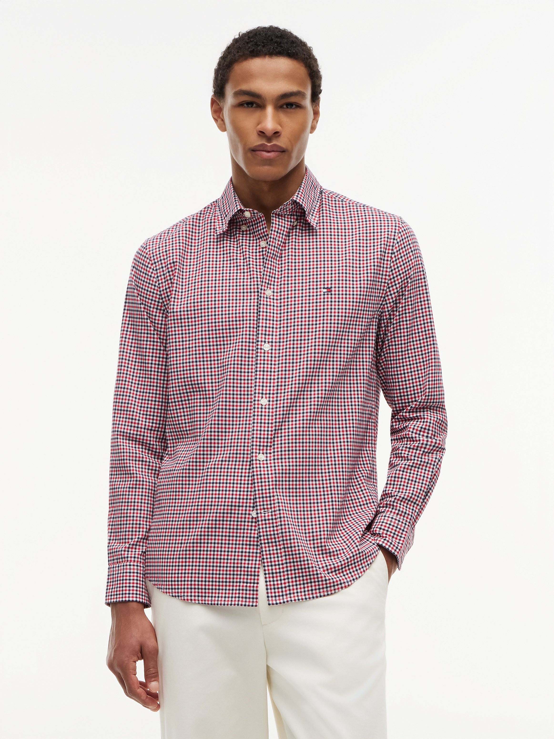 FLEX POPLIN GINGHAM SHIRT