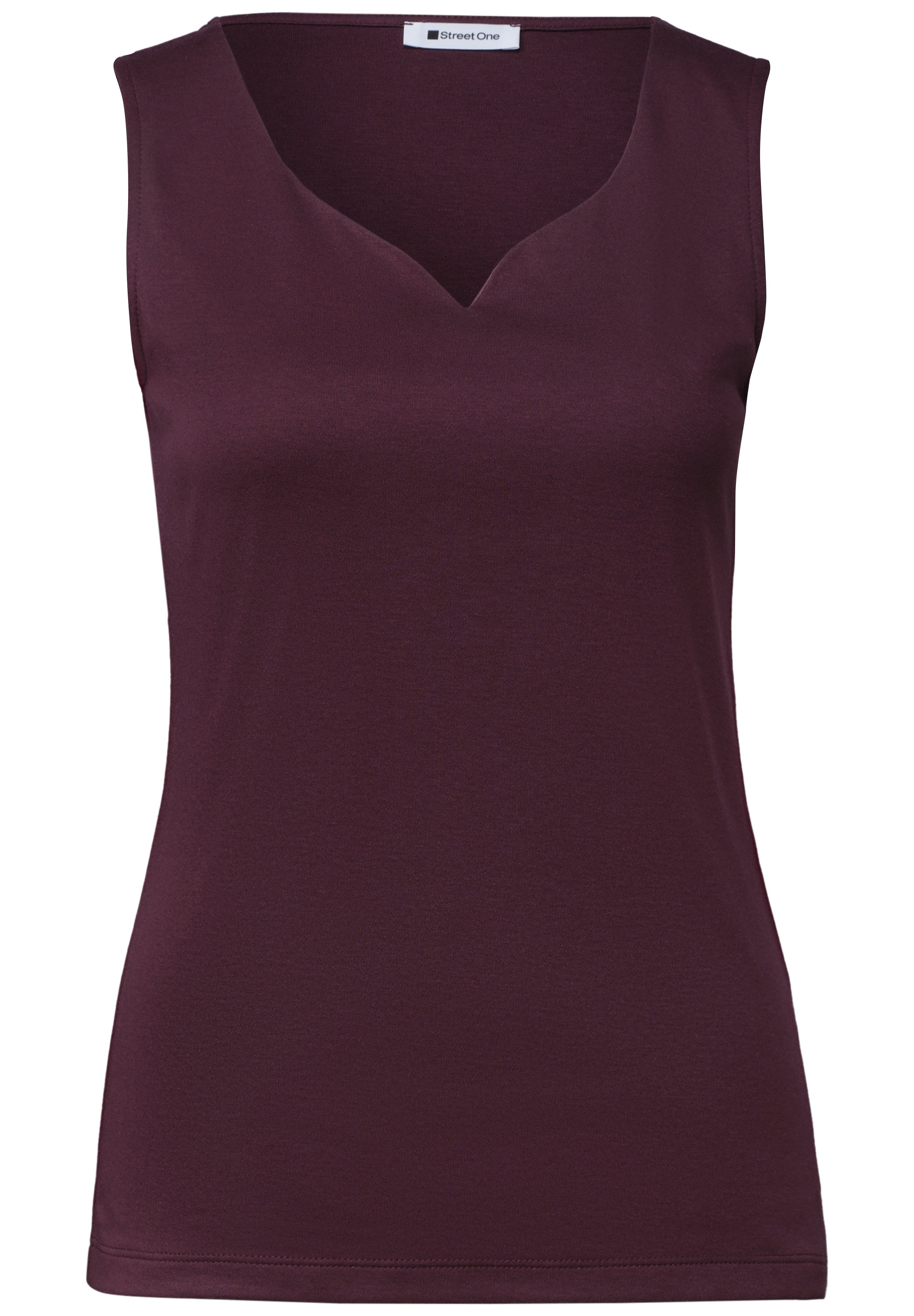Basic Top mit Herzausschnitt