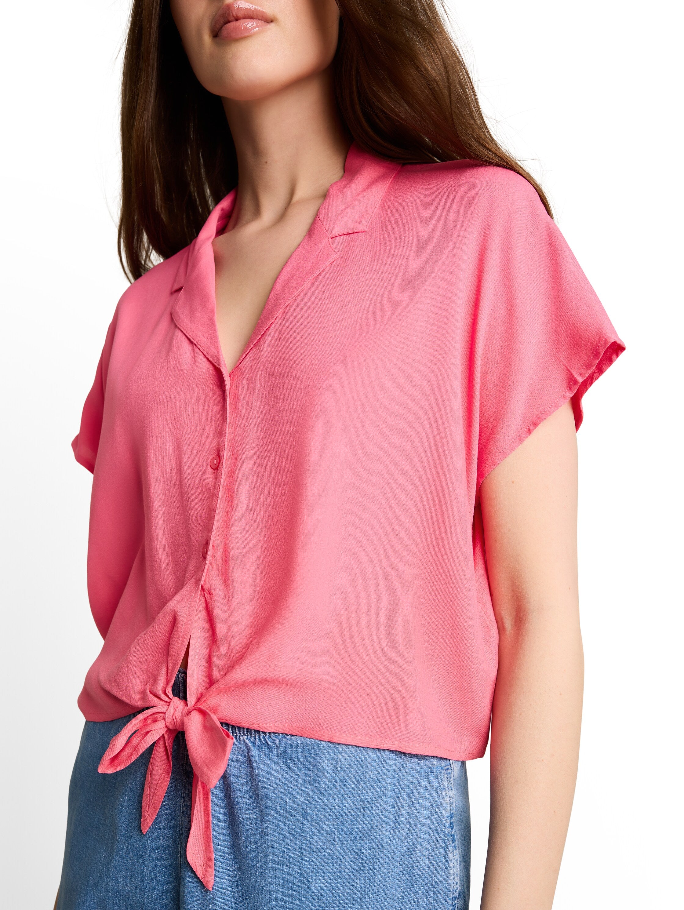 Resort Hemdbluse mit Knotendetail