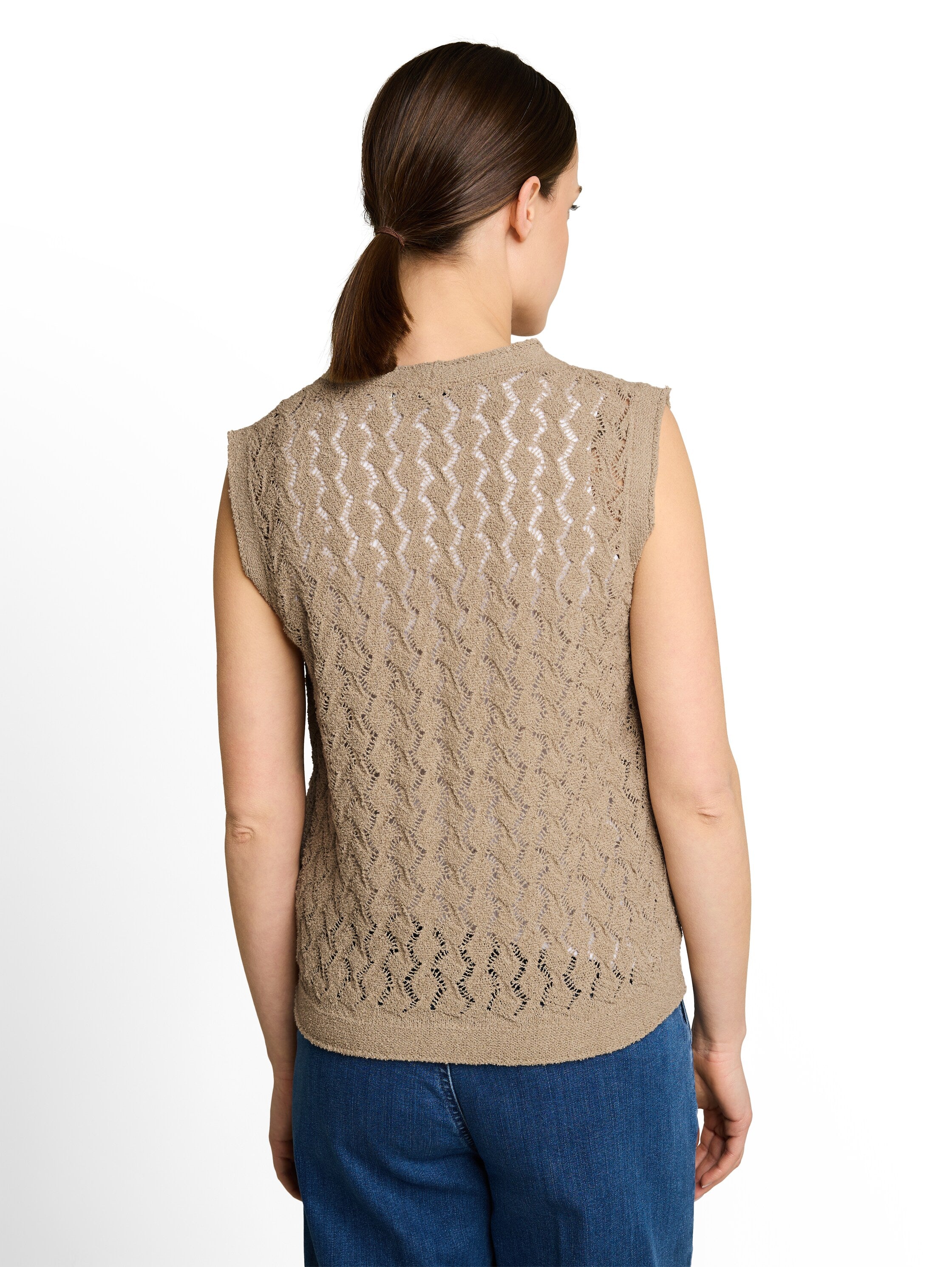 Strickweste mit Knopfleiste