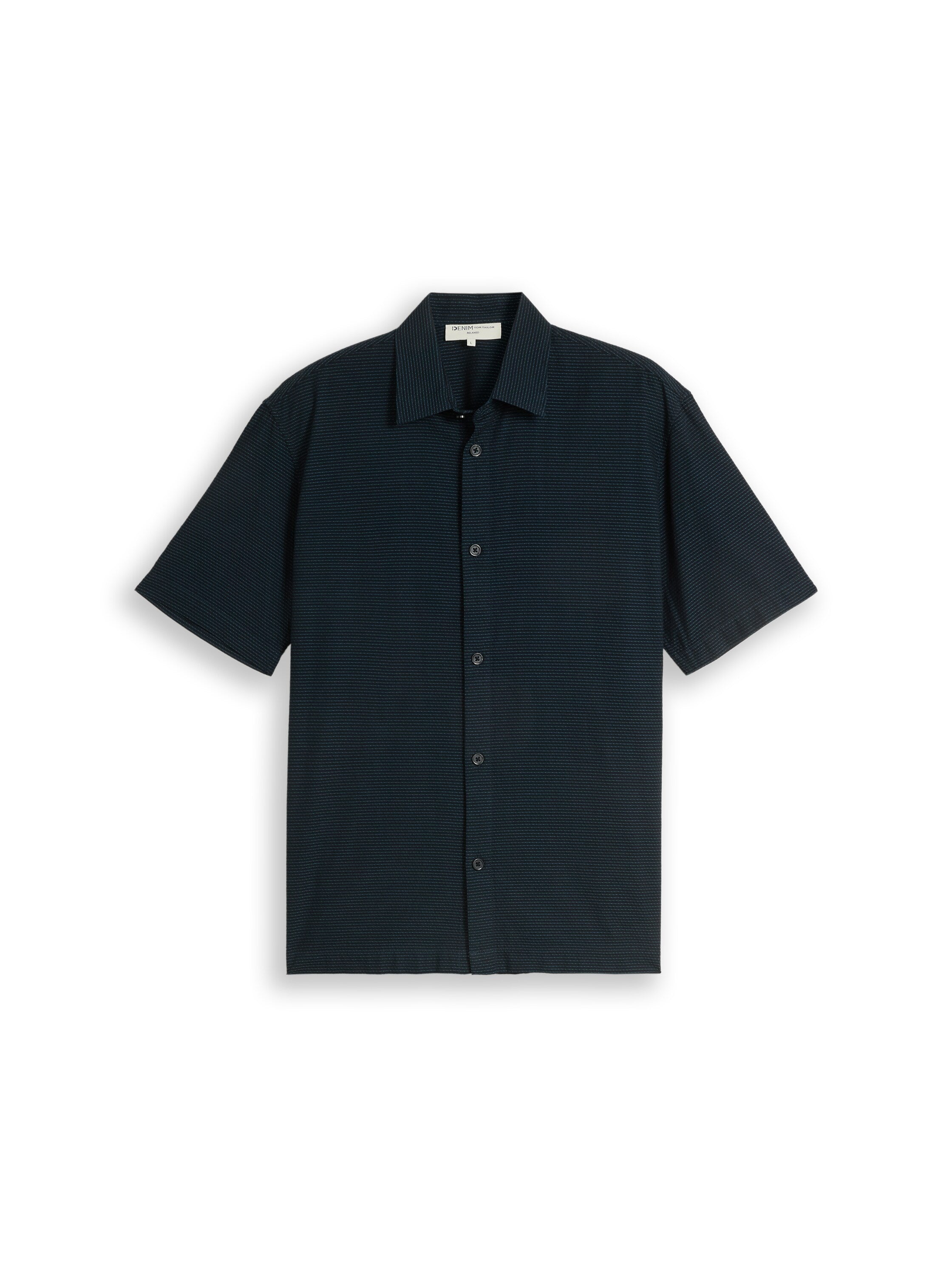 Relaxed Fit Kurzarmhemd mit Streifen
