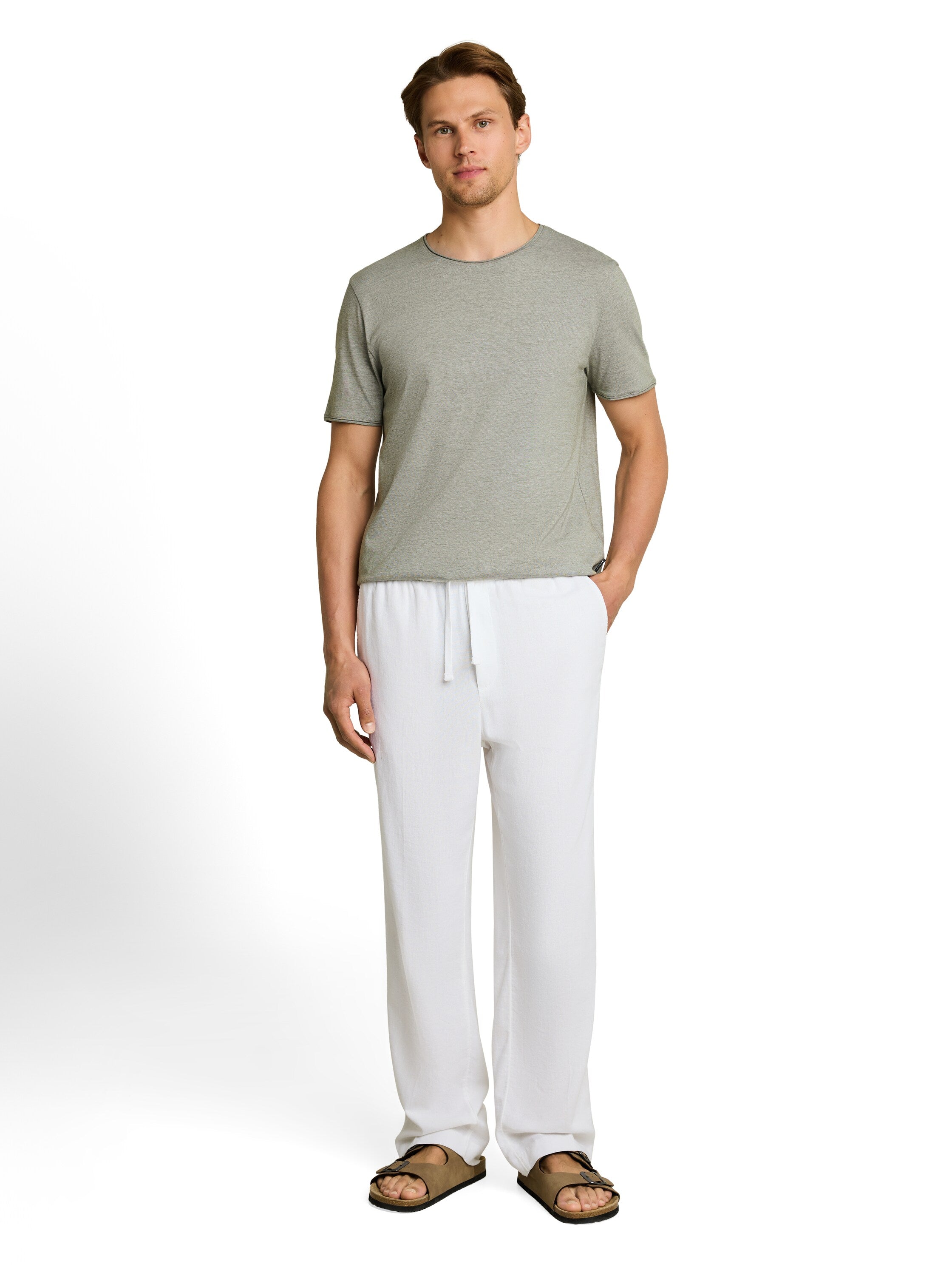 T-Shirt mit feinen Streifen