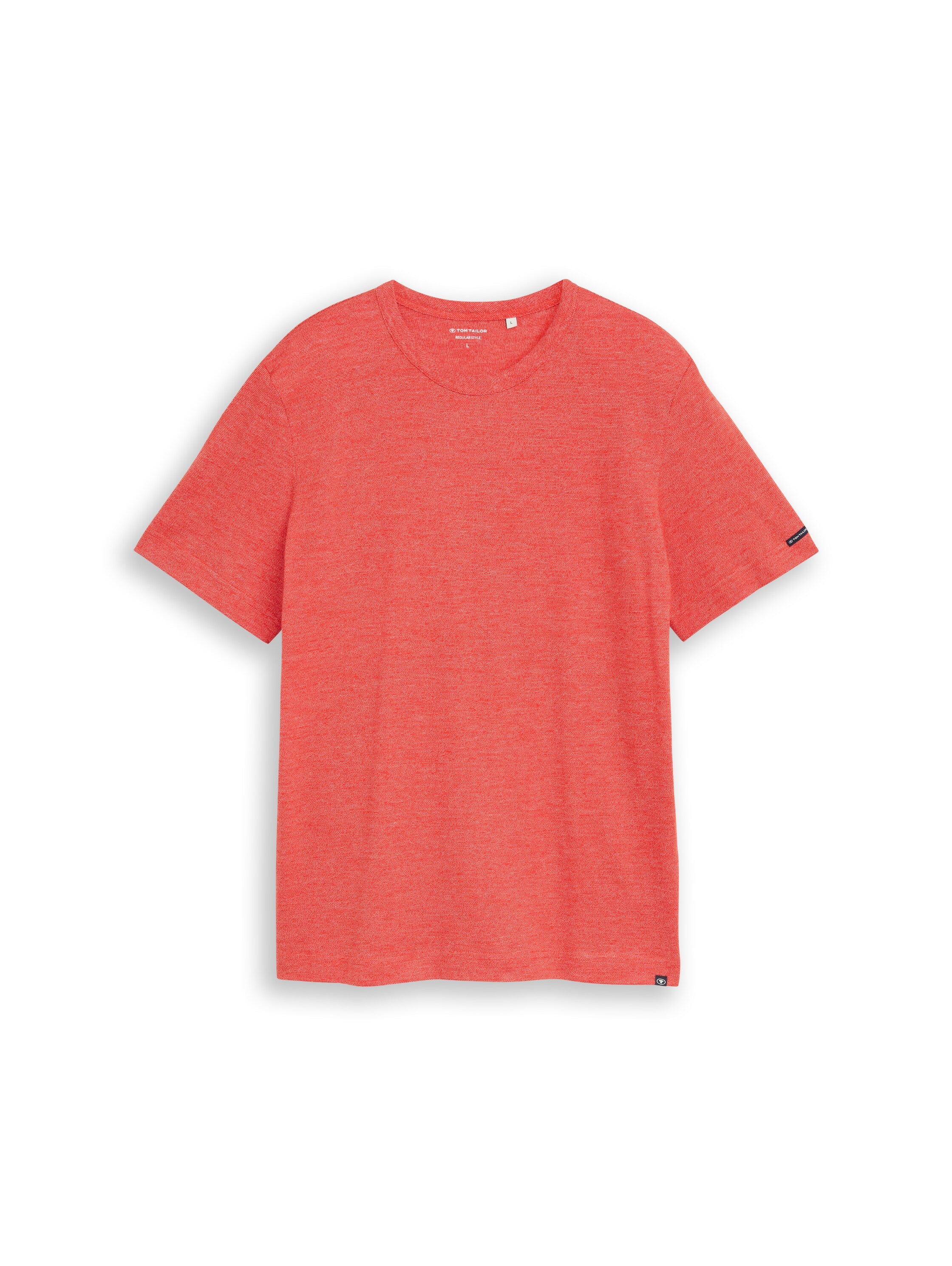 T-Shirt in Melange-Optik