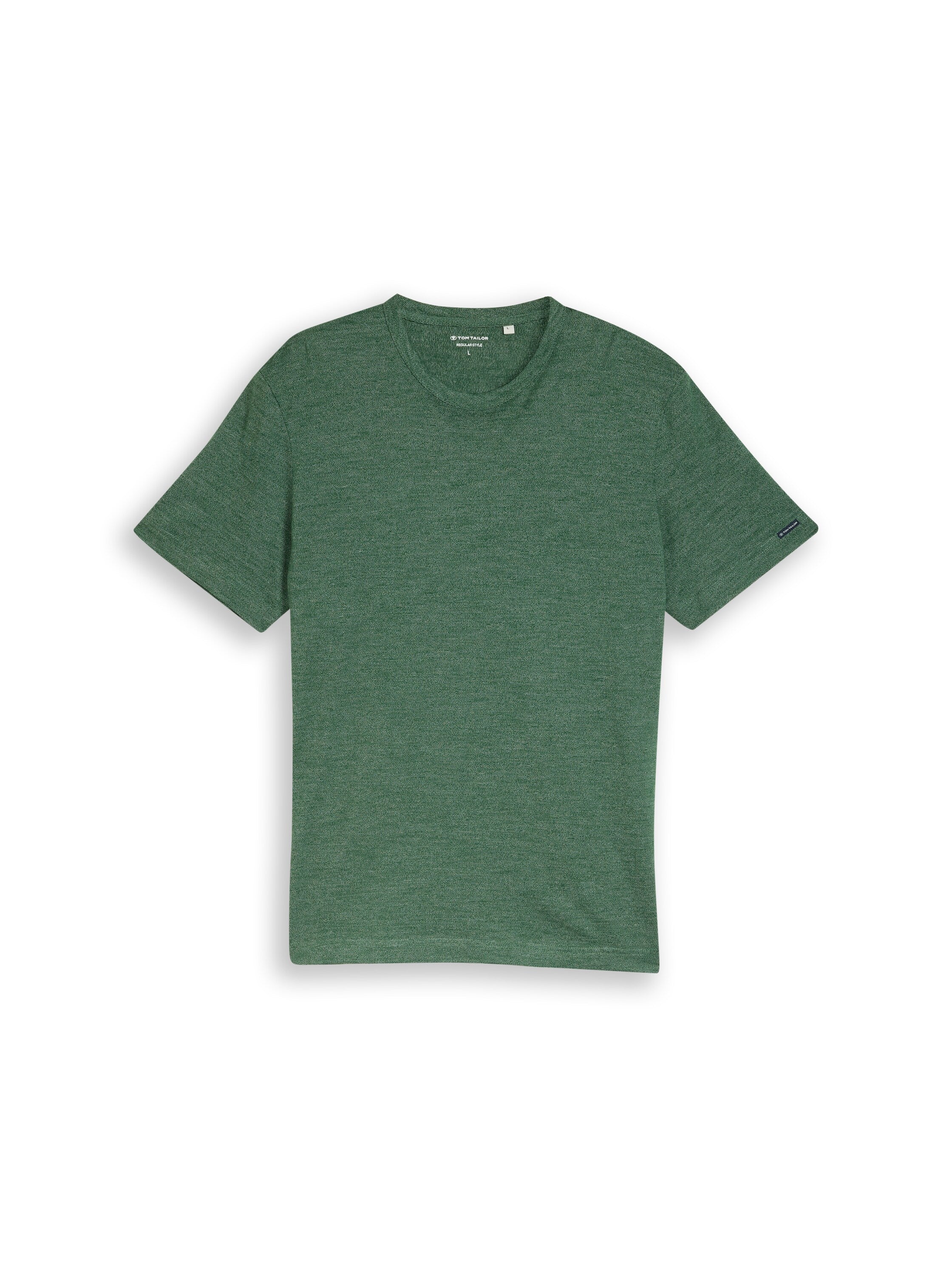 T-Shirt in Melange-Optik