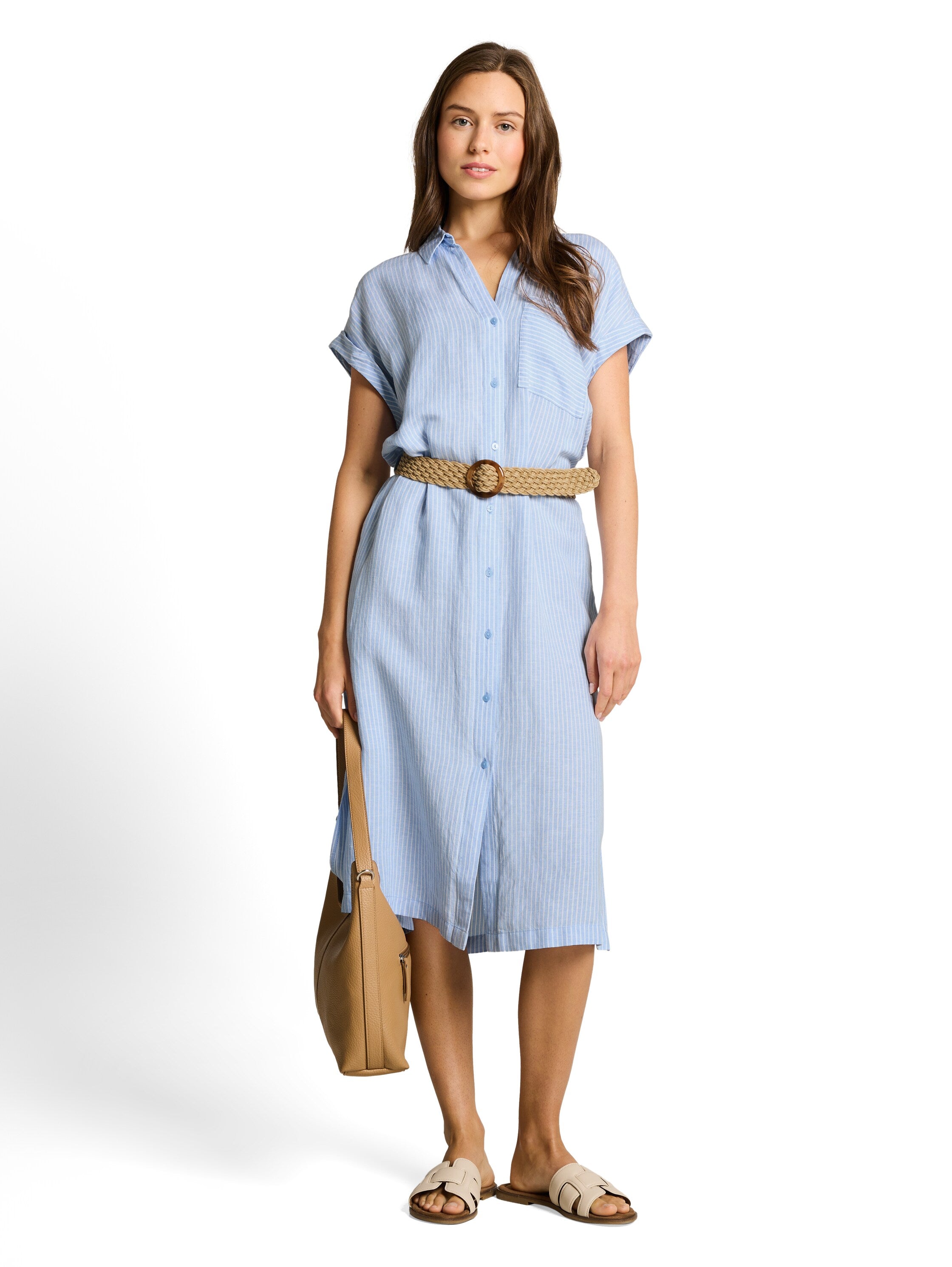 Loose Fit Midi-Kleid mit Gürtel