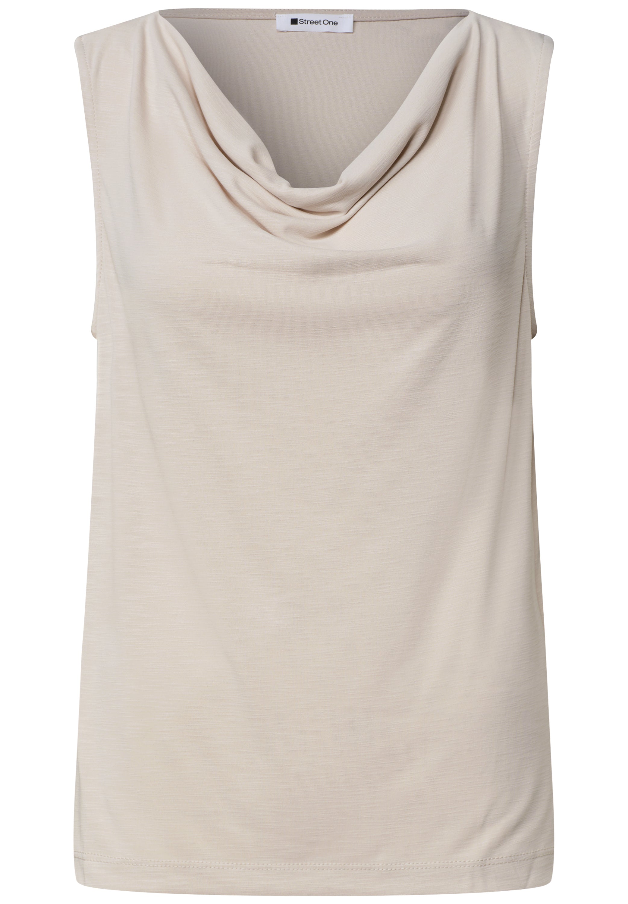 Silk-Look Top mit Wasserfall-Ausschnitt