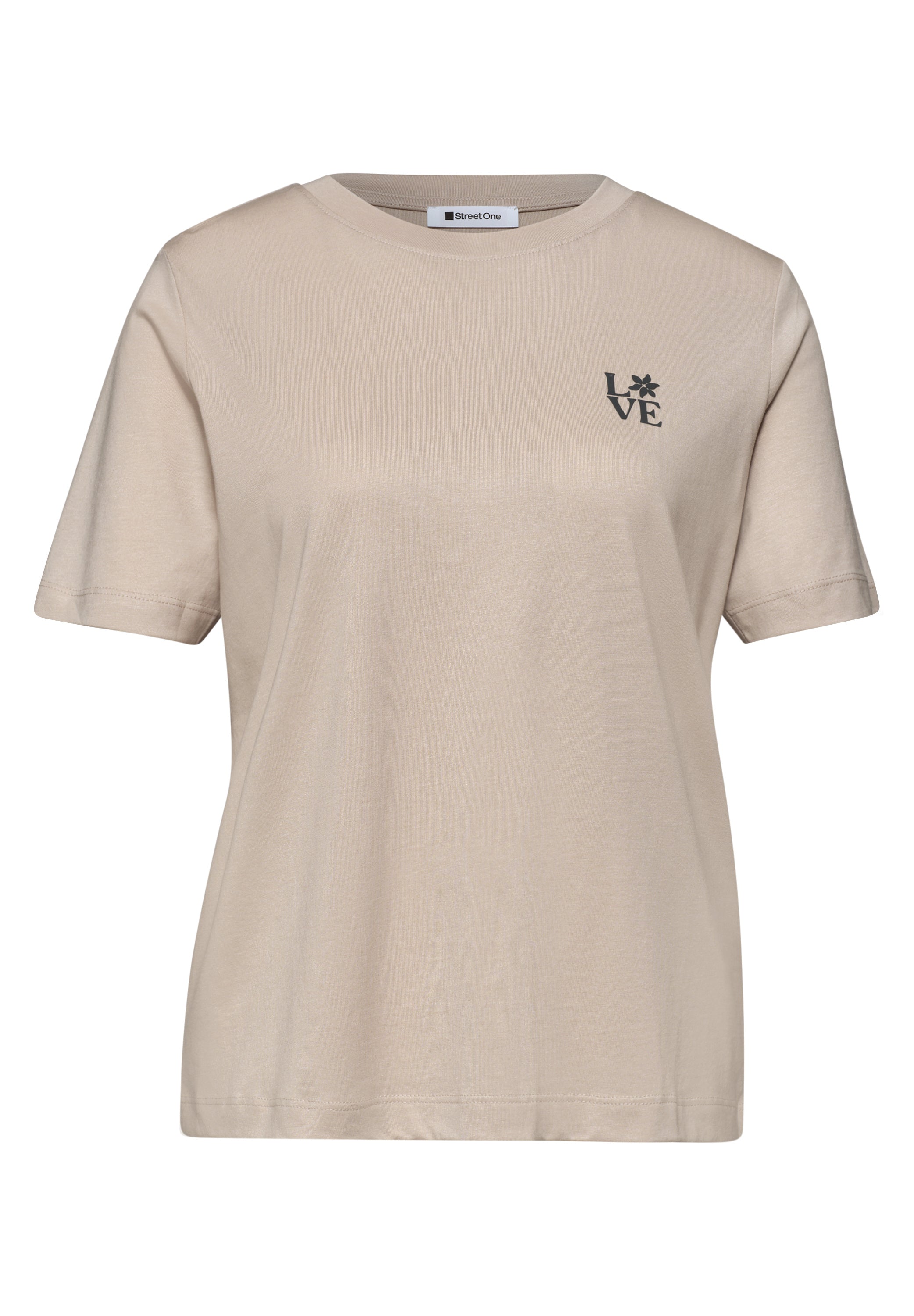 T-Shirt mit Rundhals und Printdetail
